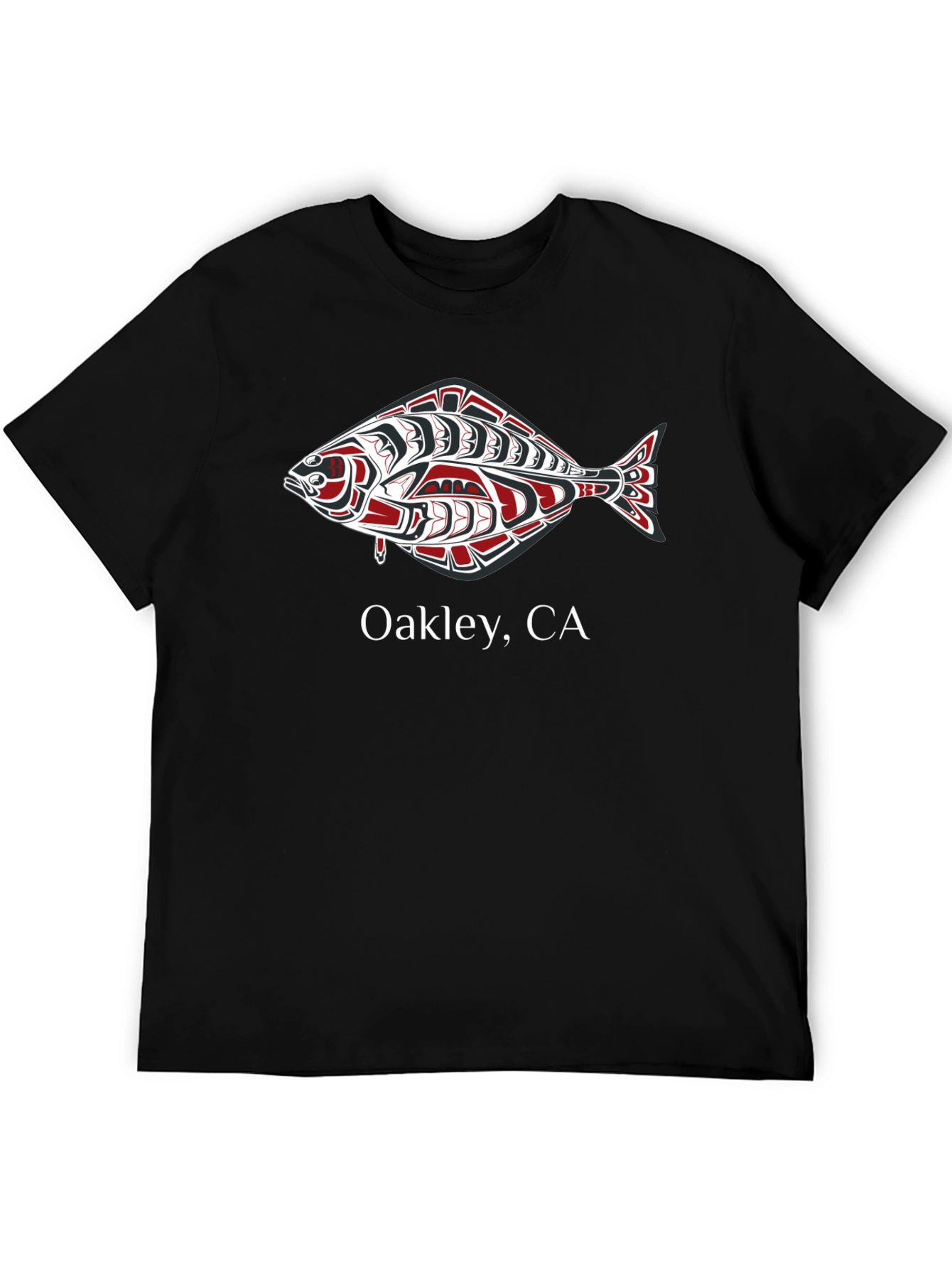 Oakley CA Tribal Fish Graphic Tee - Black