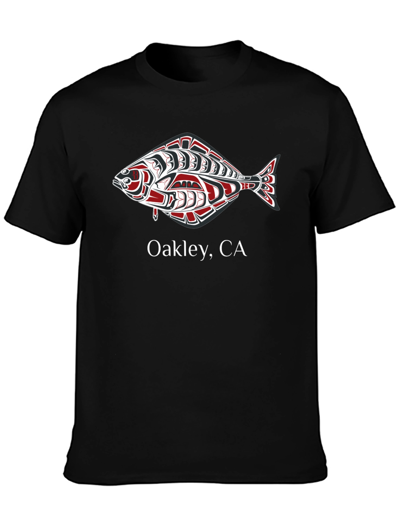 Oakley CA Tribal Fish Graphic Tee - Black