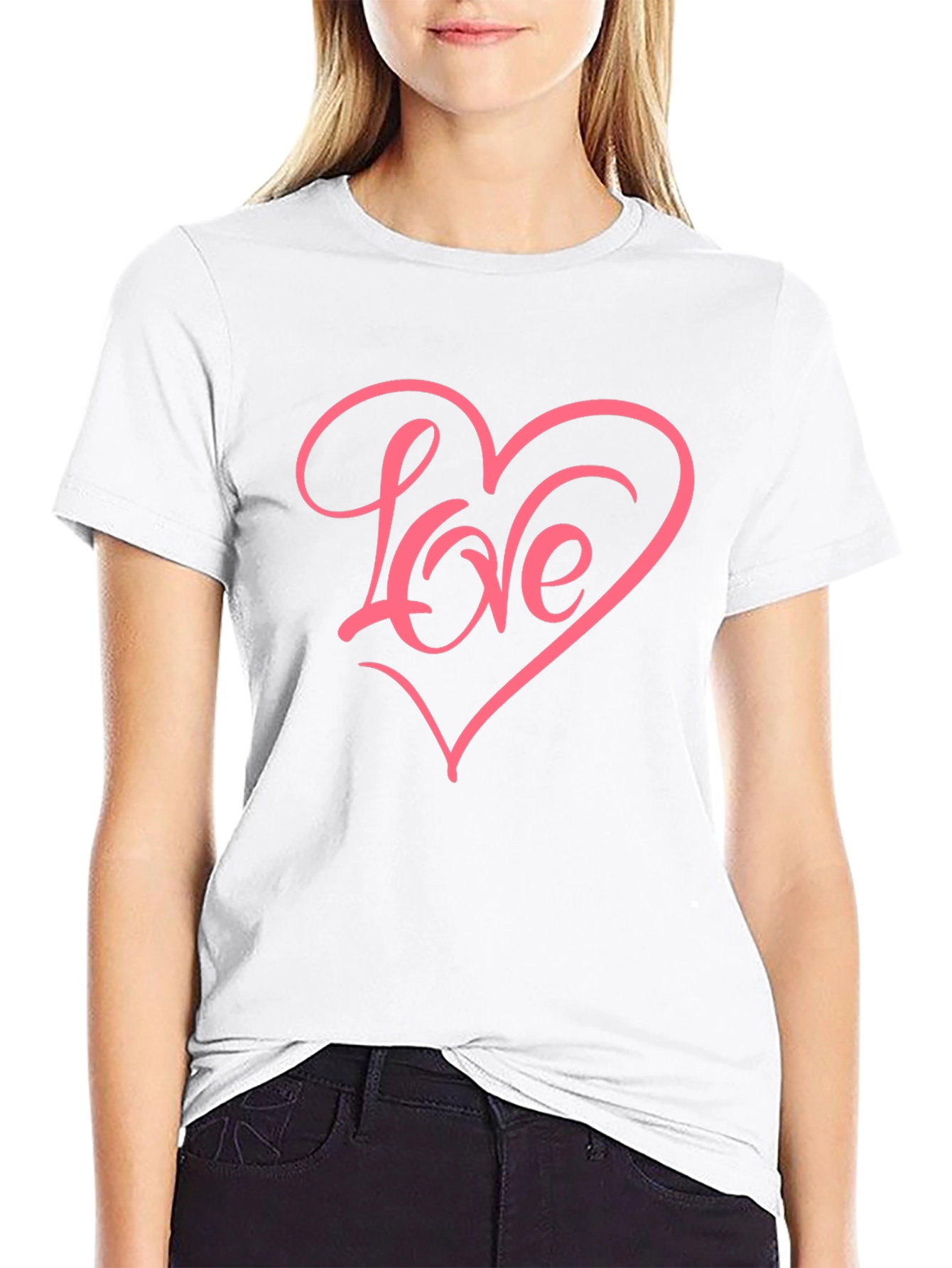Love Heart Graphic Tee - Trendy Black T-Shirt