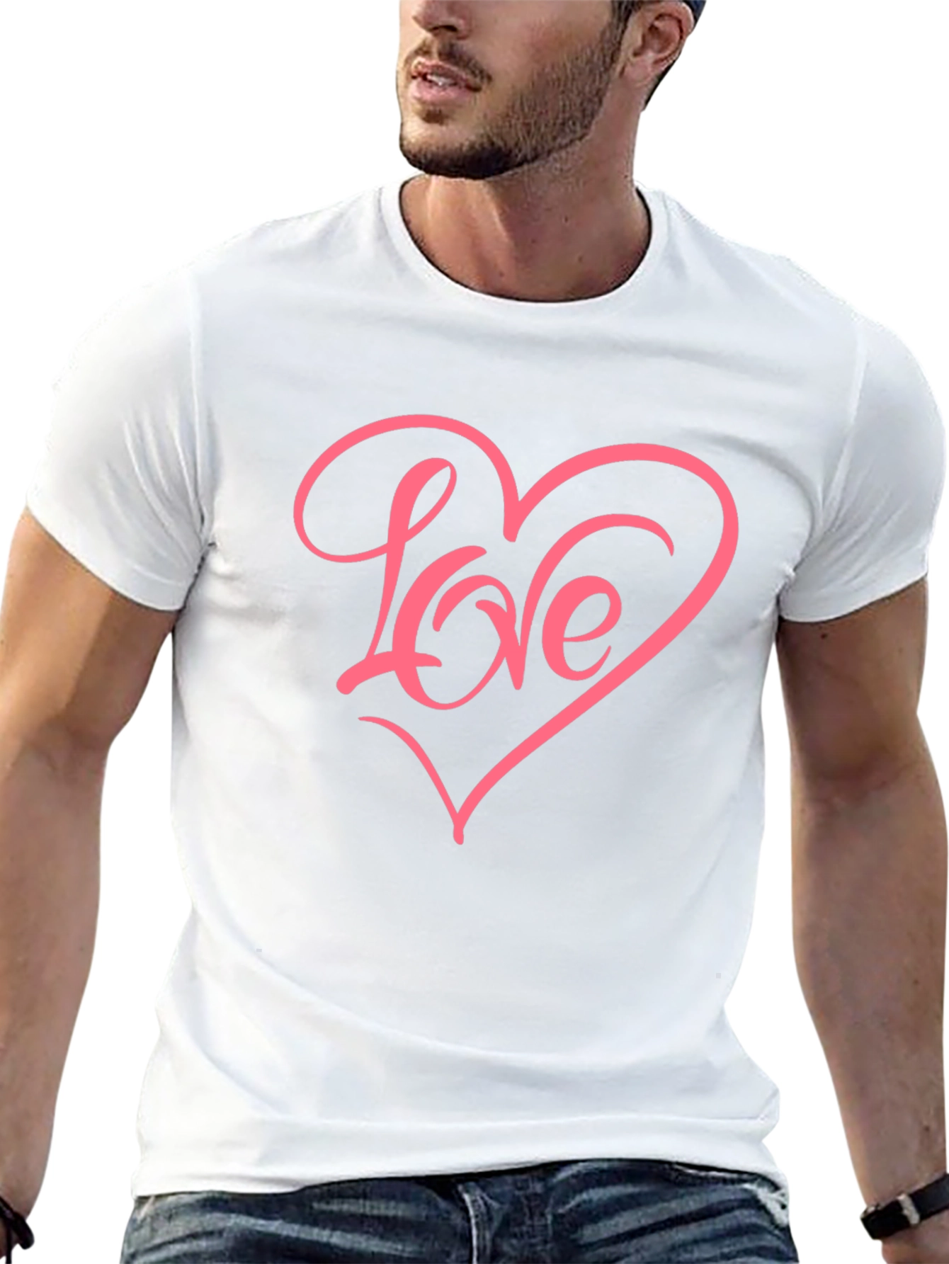 Love Heart Graphic Tee - Trendy Black T-Shirt