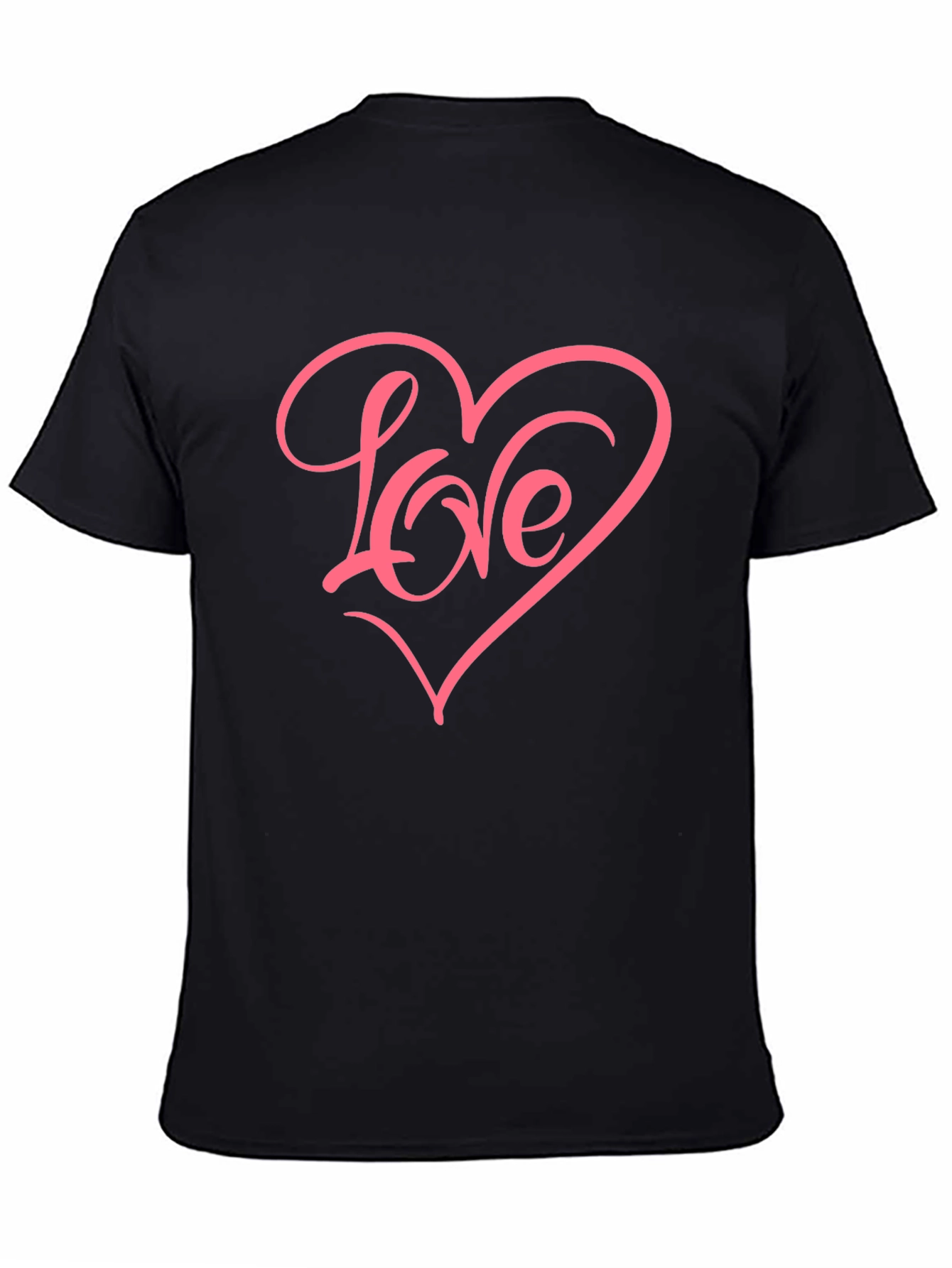Love Heart Graphic Tee - Trendy Black T-Shirt
