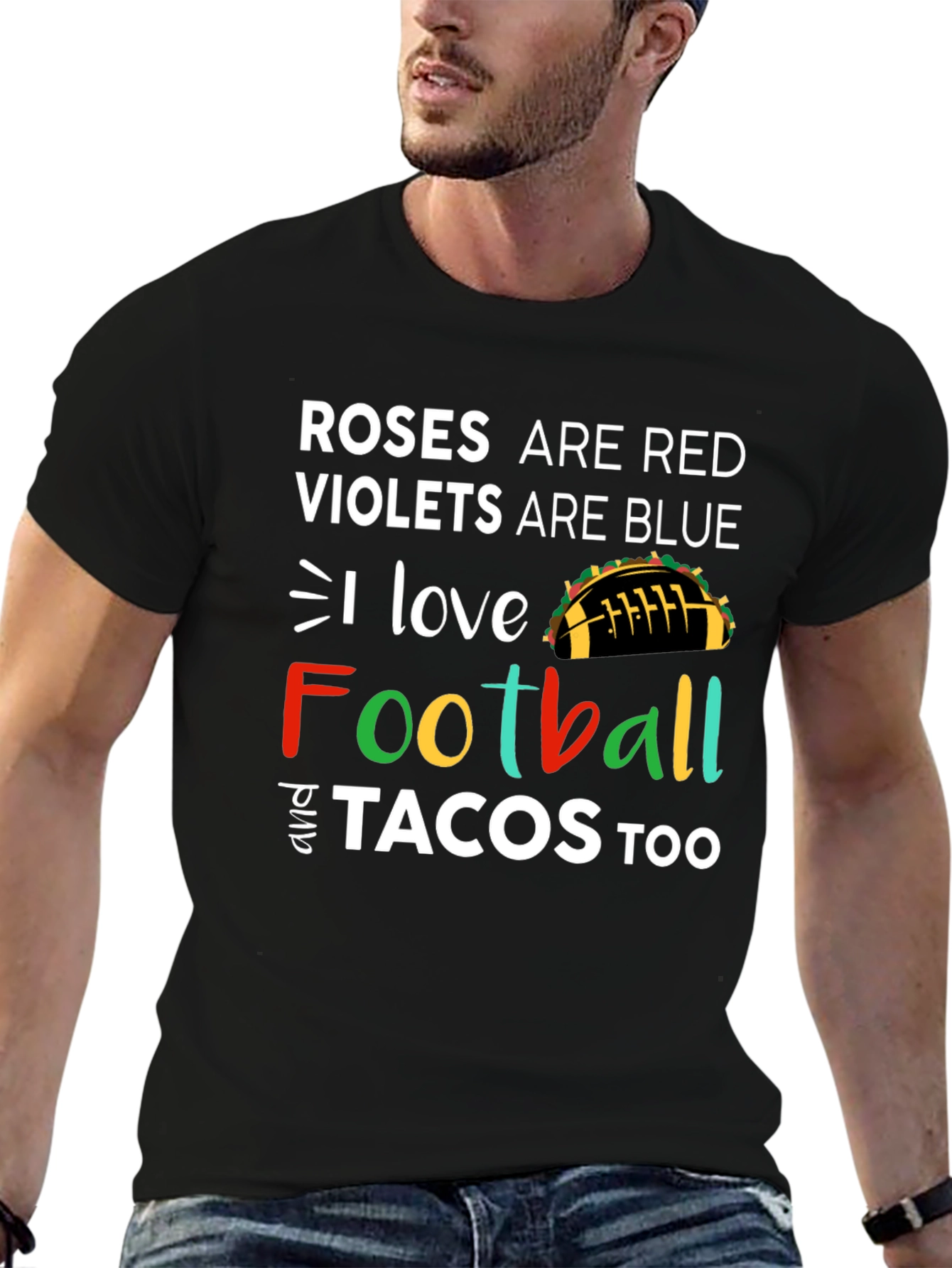 Roses are Red Football & Tacos Tee