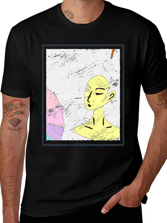 Abstract Art Graphic Tee - Unisex Black T-Shirt