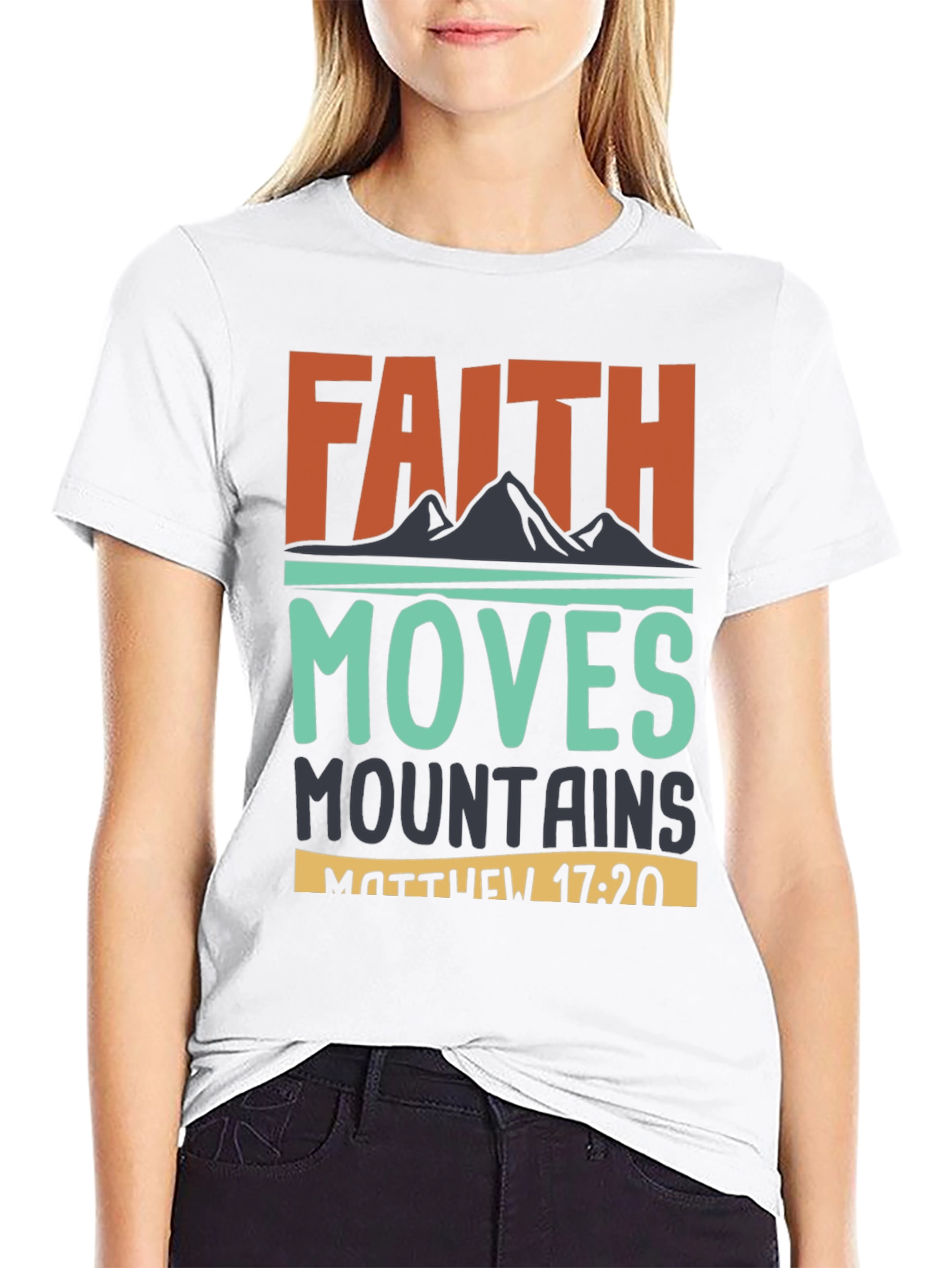Faith Moves Mountains T-Shirt - Matthew 17:20
