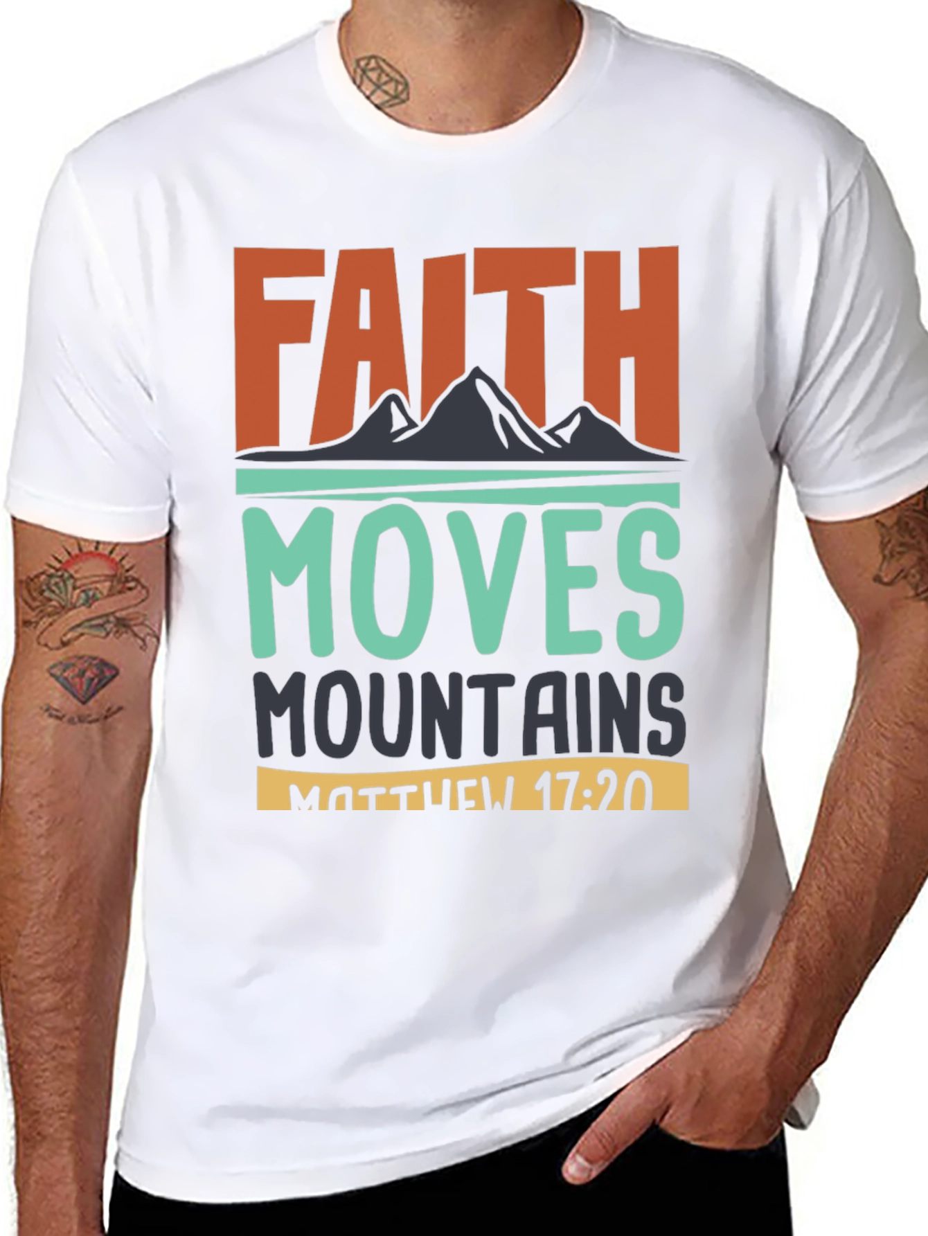 Faith Moves Mountains T-Shirt - Matthew 17:20