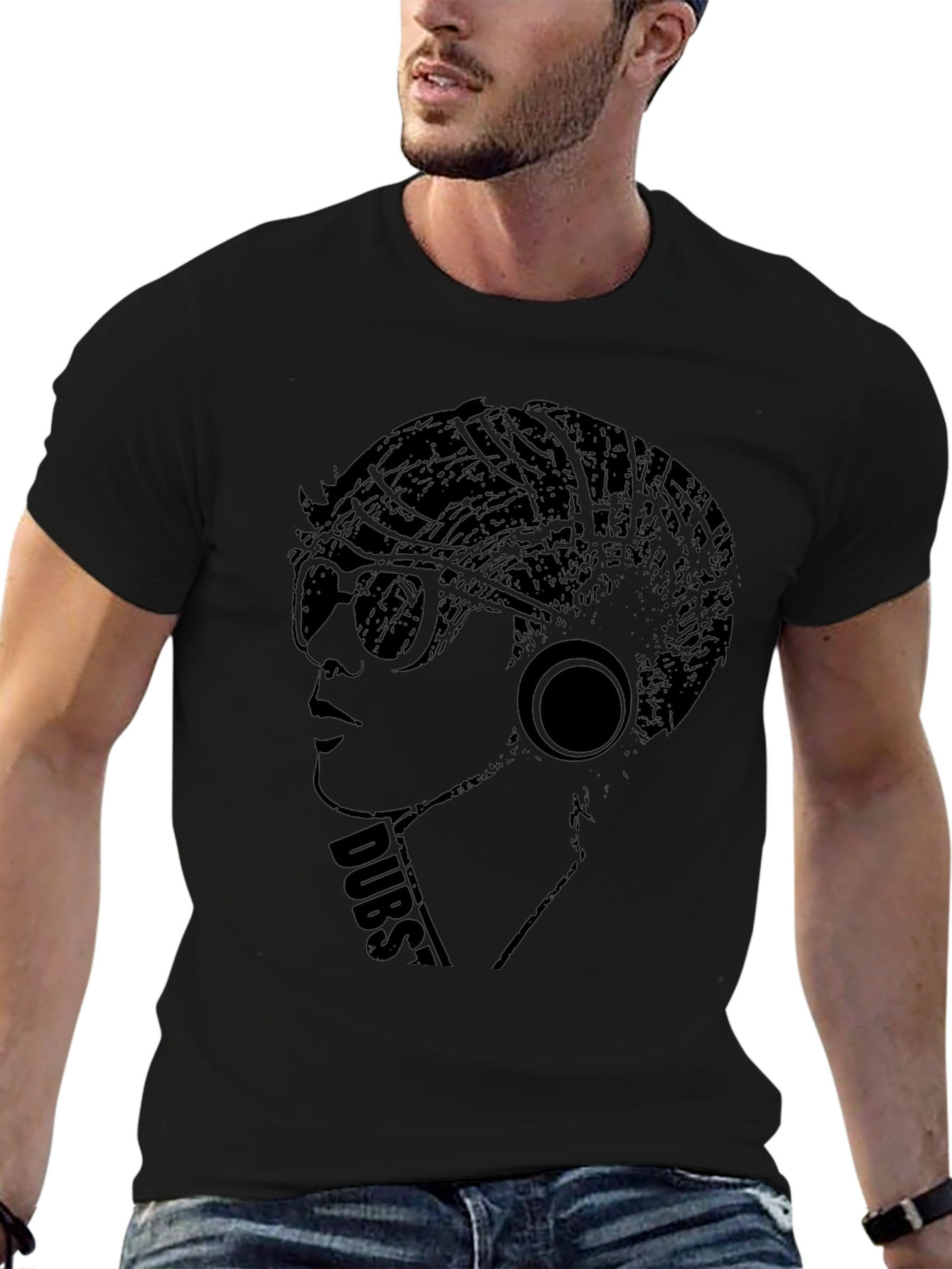 Dubstep Style Graphic Tee - Cool Black Shirt