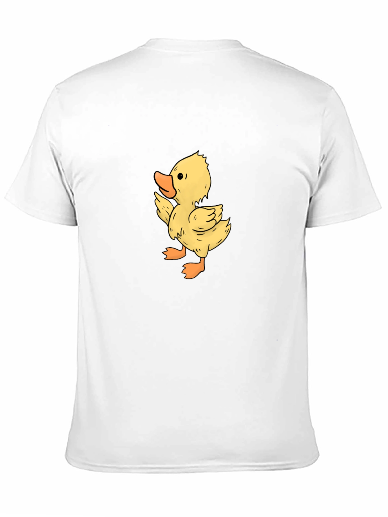 Cute Duckling Graphic Print Black T-Shirt