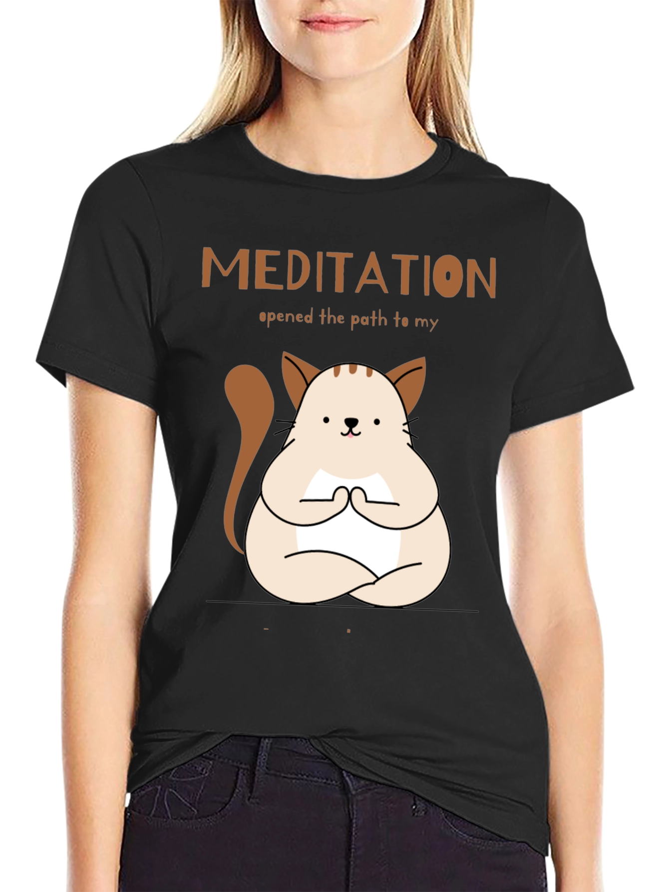 Meditating Cat T-Shirt - Find Your Inner Peace!