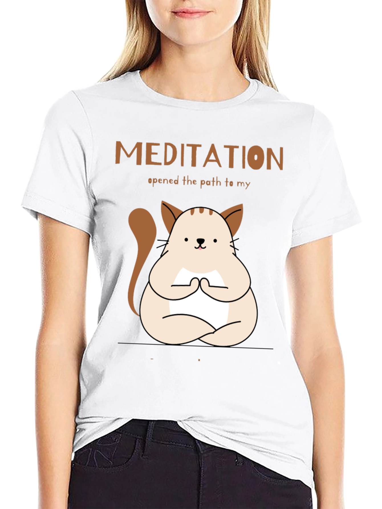 Meditating Cat T-Shirt - Find Your Inner Peace!