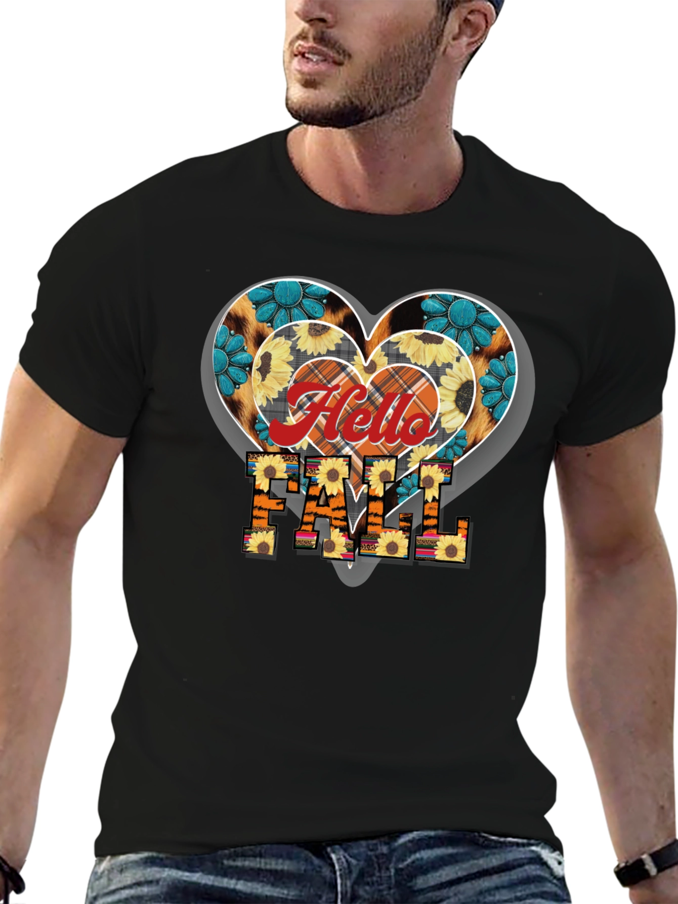 Hello Fall Heart T-Shirt