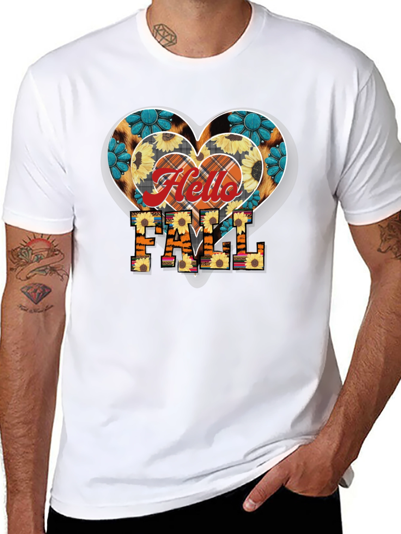 Hello Fall Heart T-Shirt