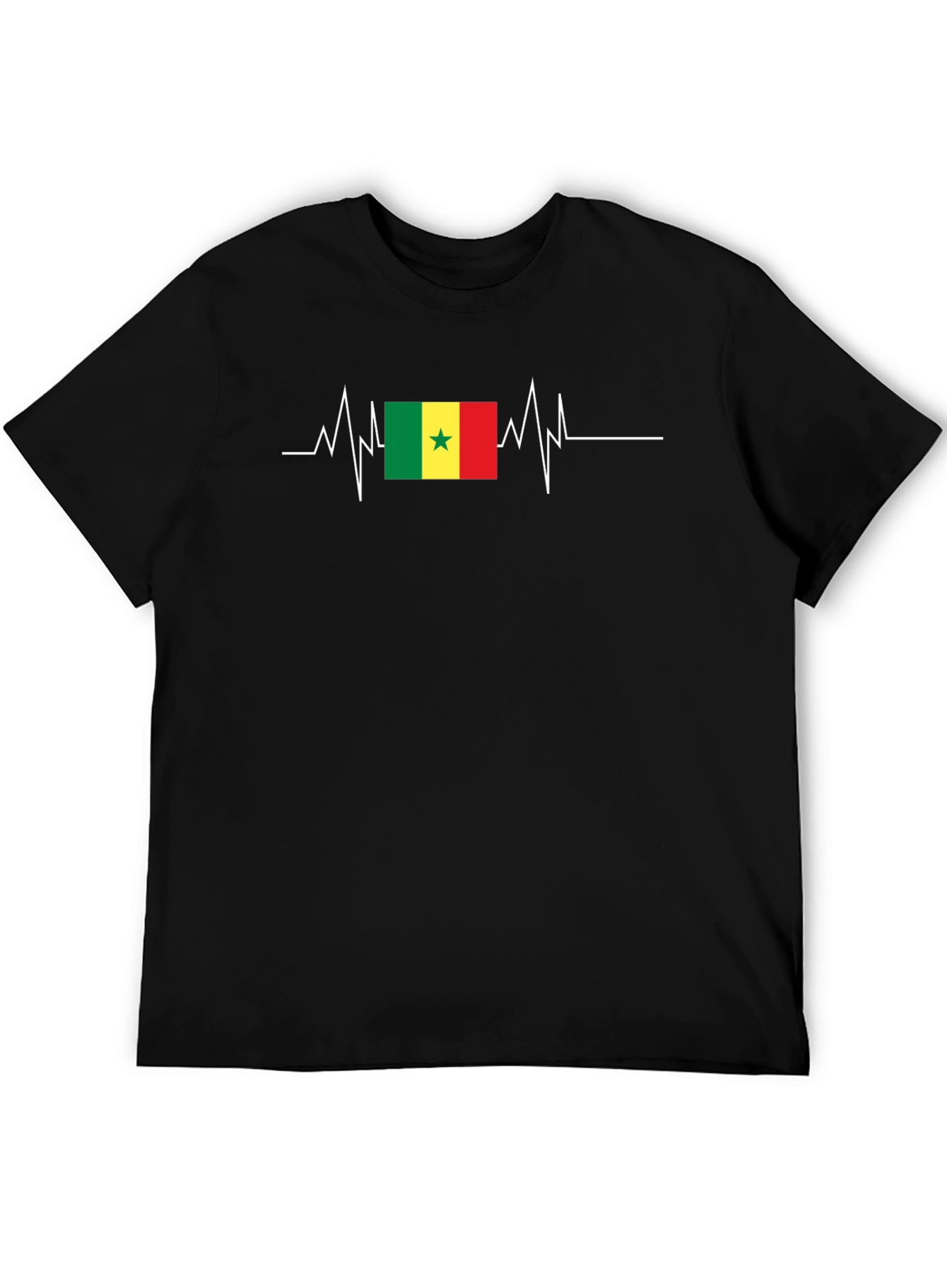 Senegal Flag Heartbeat T-Shirt