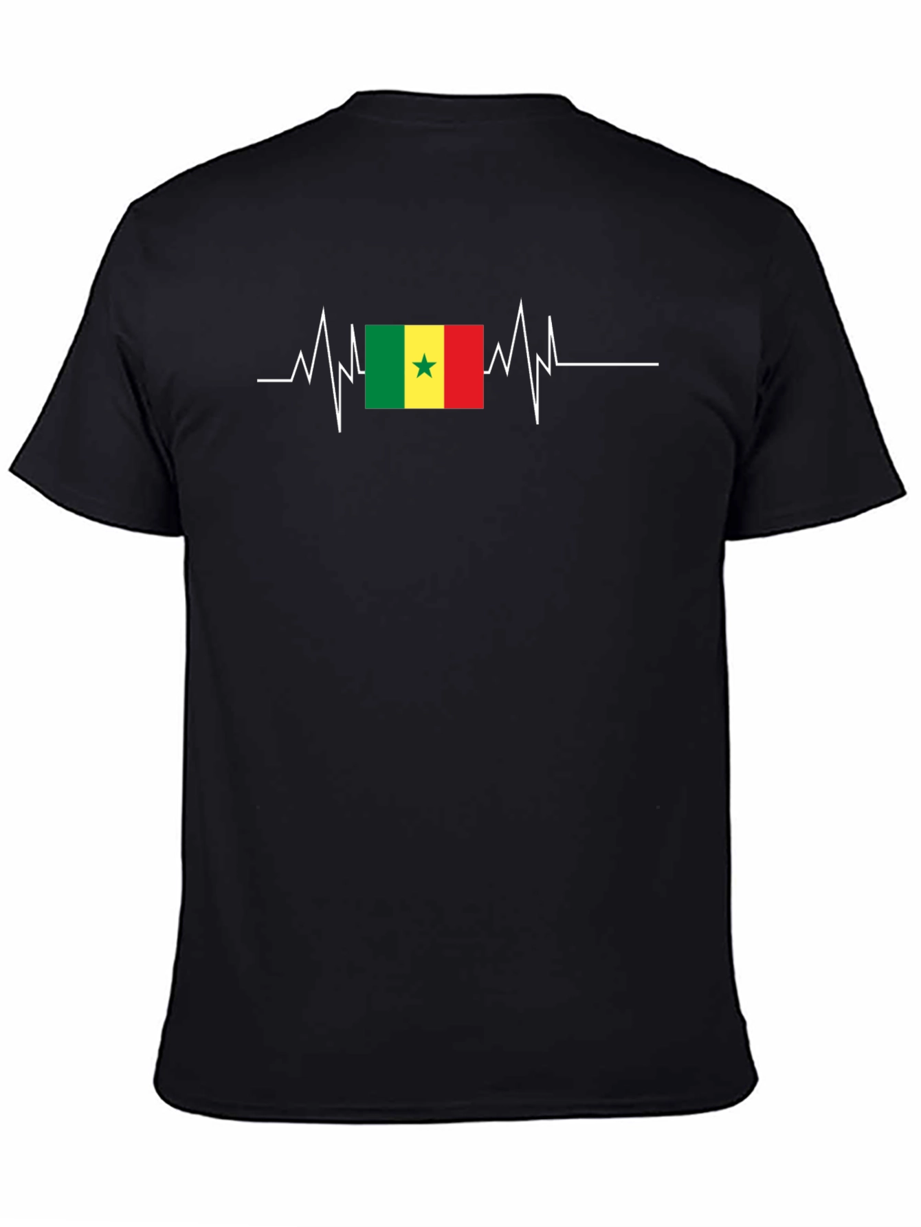 Senegal Flag Heartbeat T-Shirt
