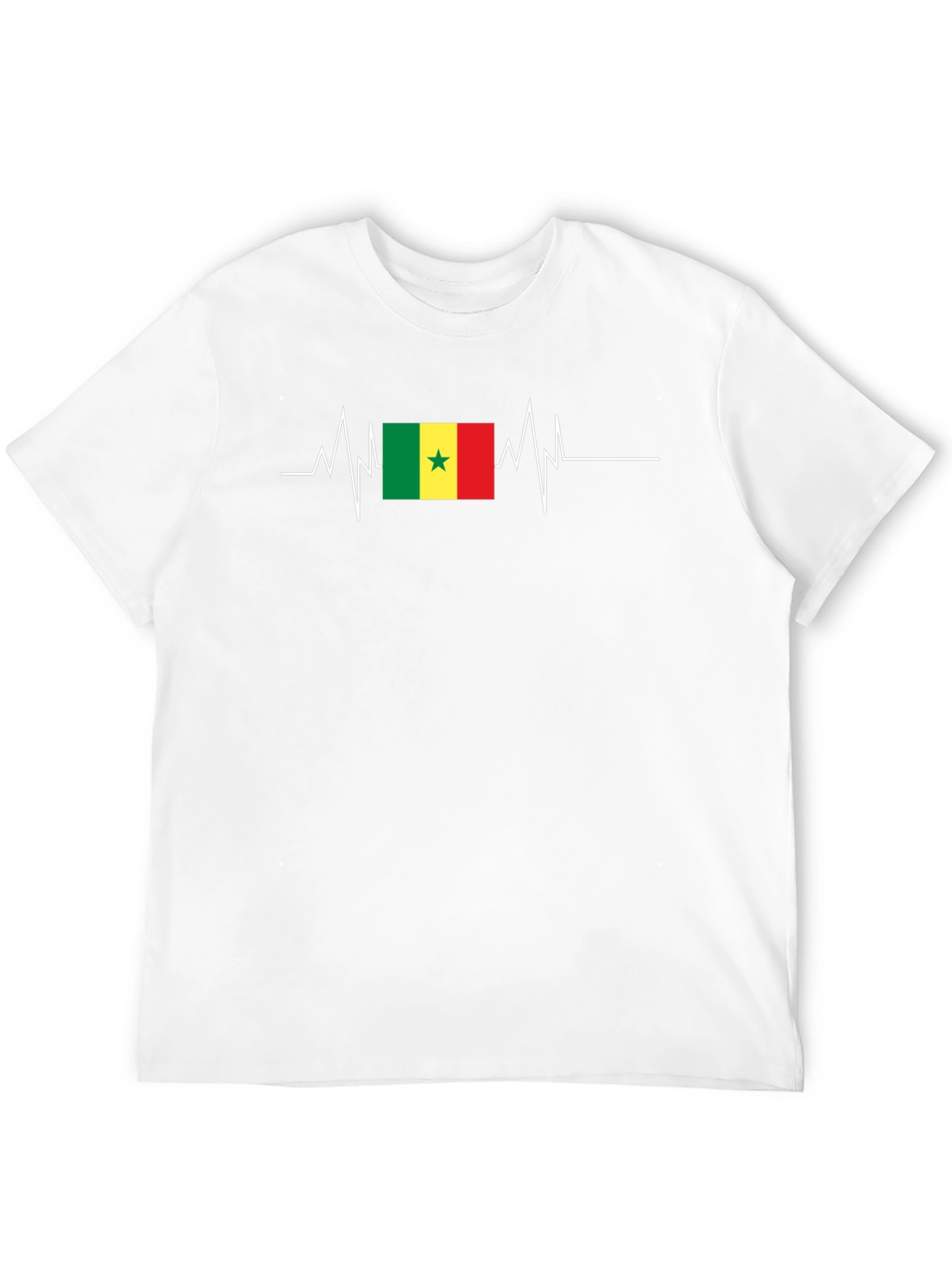 Senegal Flag Heartbeat T-Shirt
