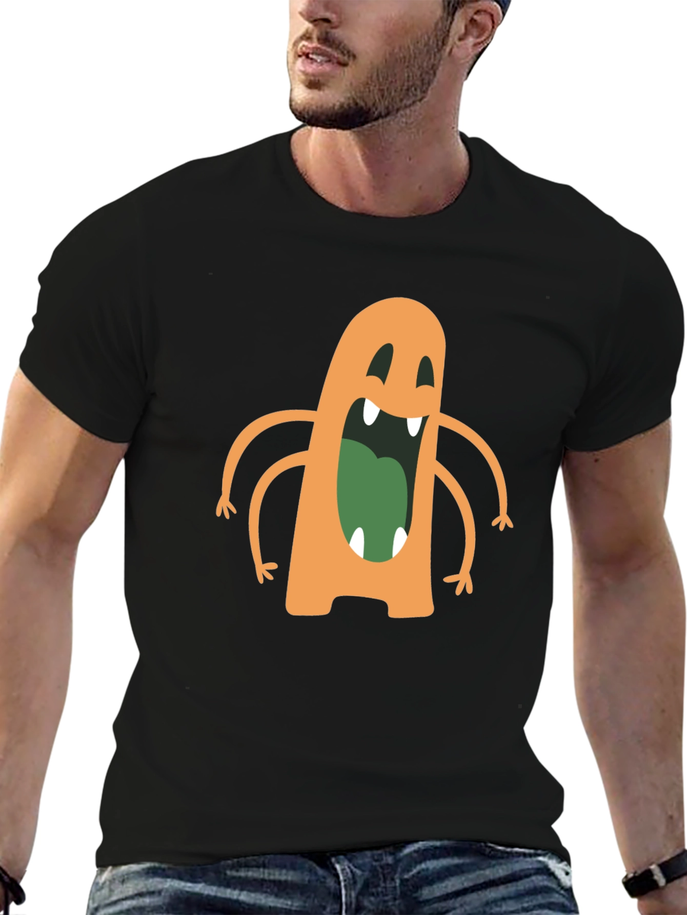 Monster Graphic Black T-Shirt