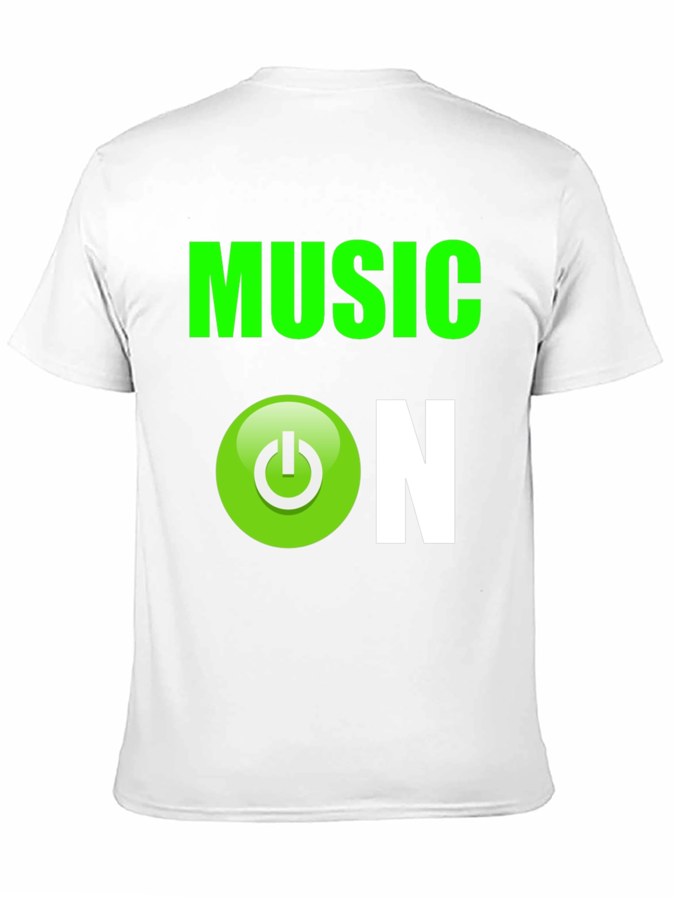 Music On Graphic T-Shirt - Black Cotton Blend