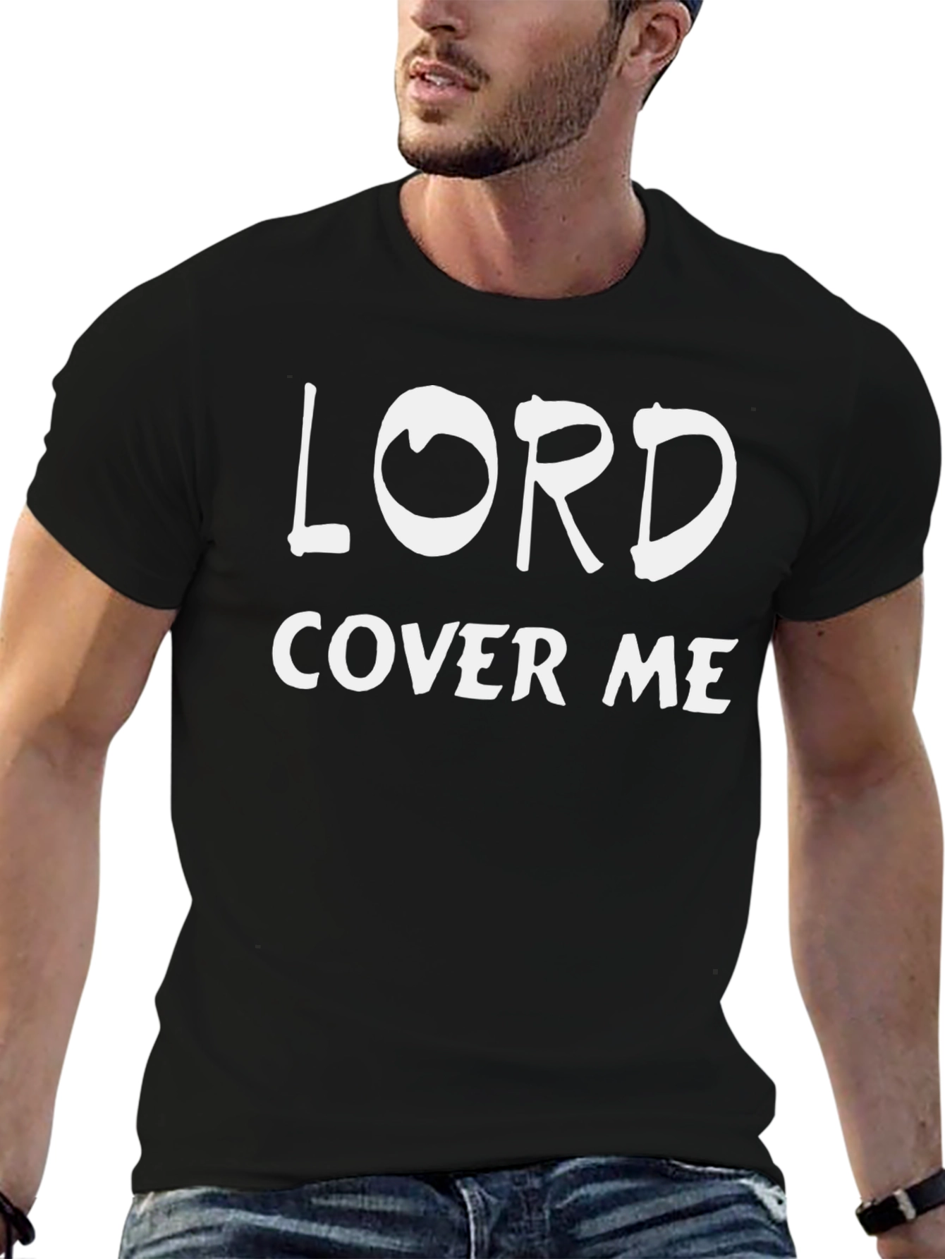 Lord Cover Me Black T-Shirt
