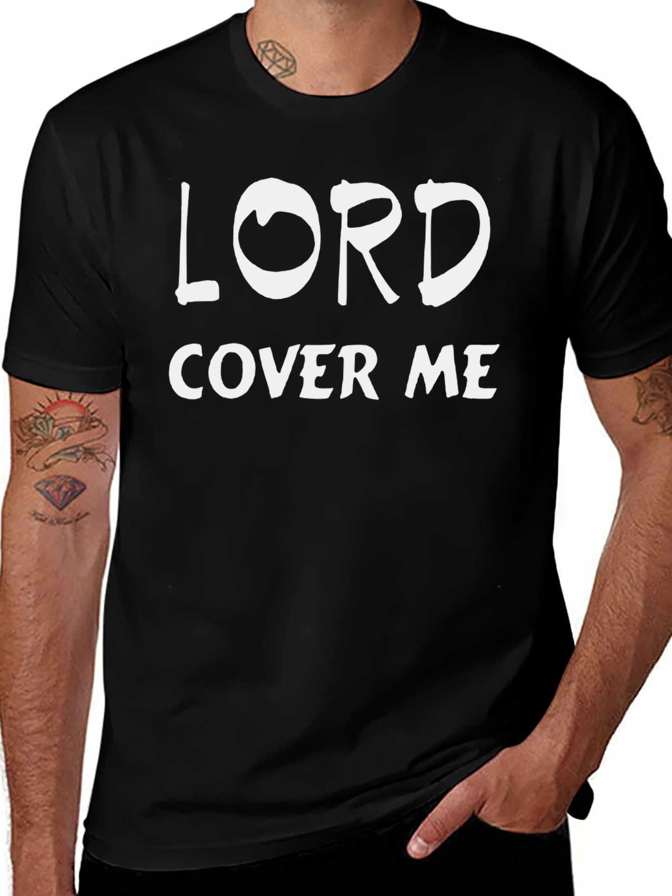 Lord Cover Me Black T-Shirt