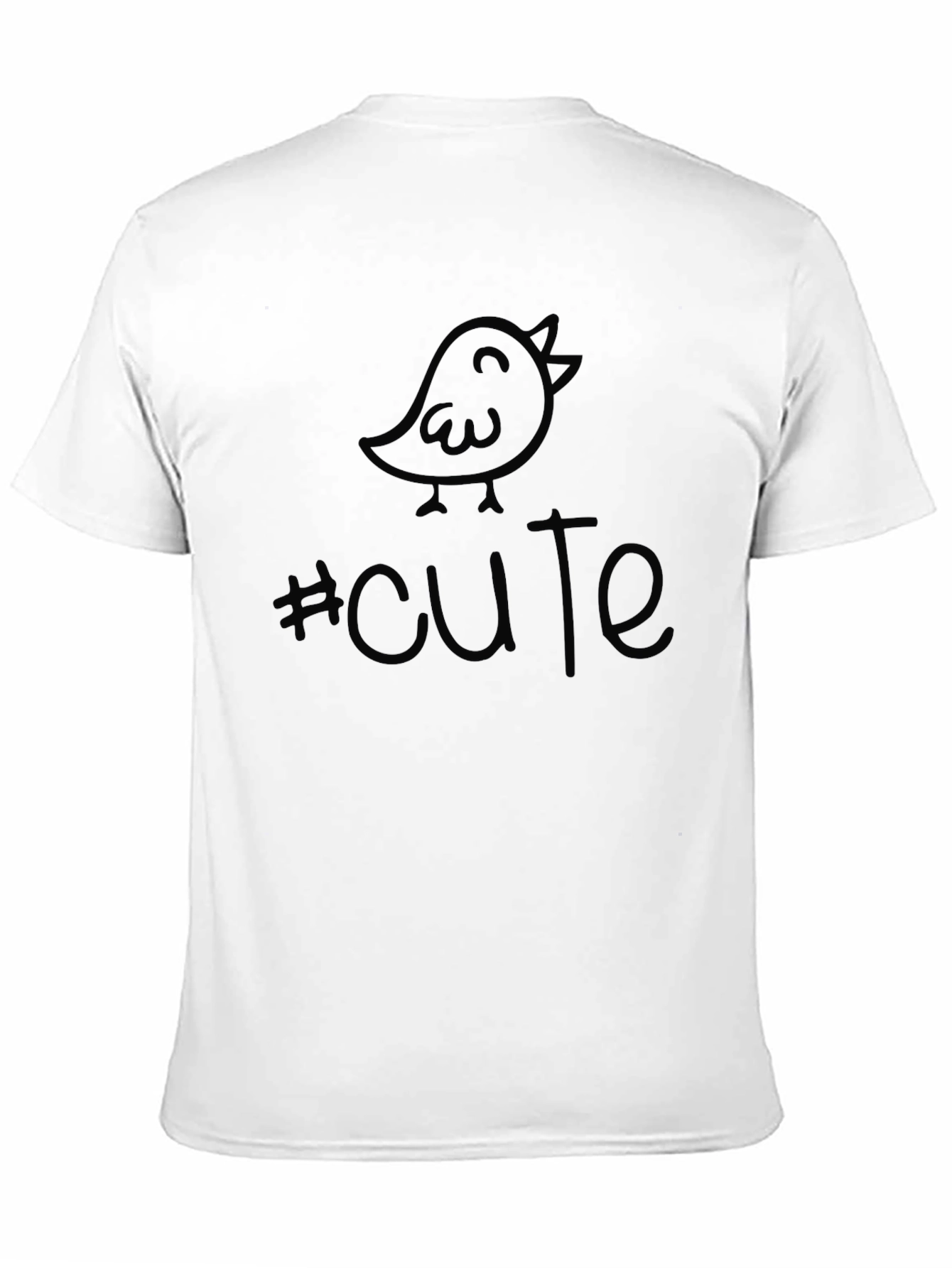 Cute Birdie Tee - Unisex Black Cotton T-Shirt