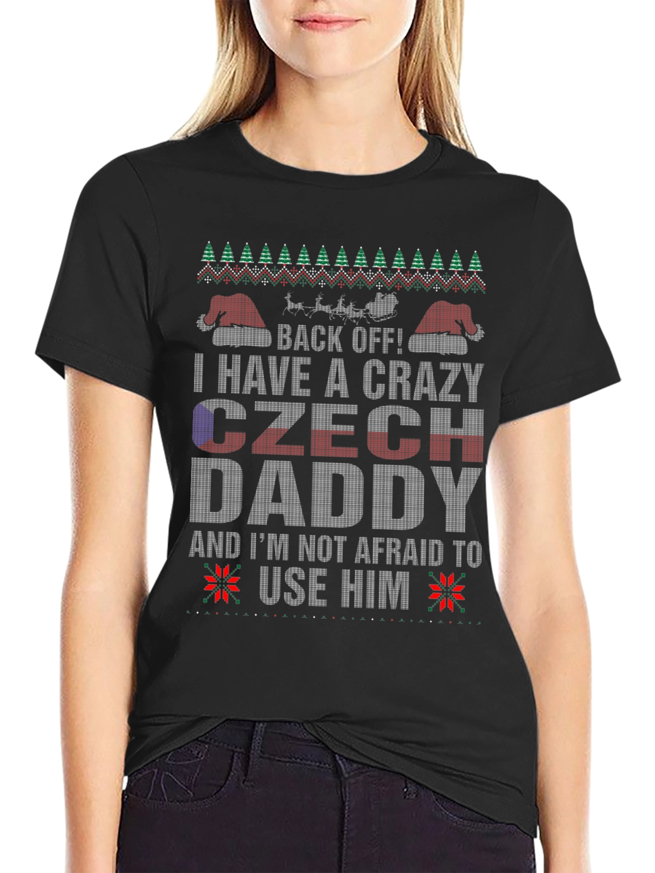 Crazy Czech Daddy Christmas T-Shirt