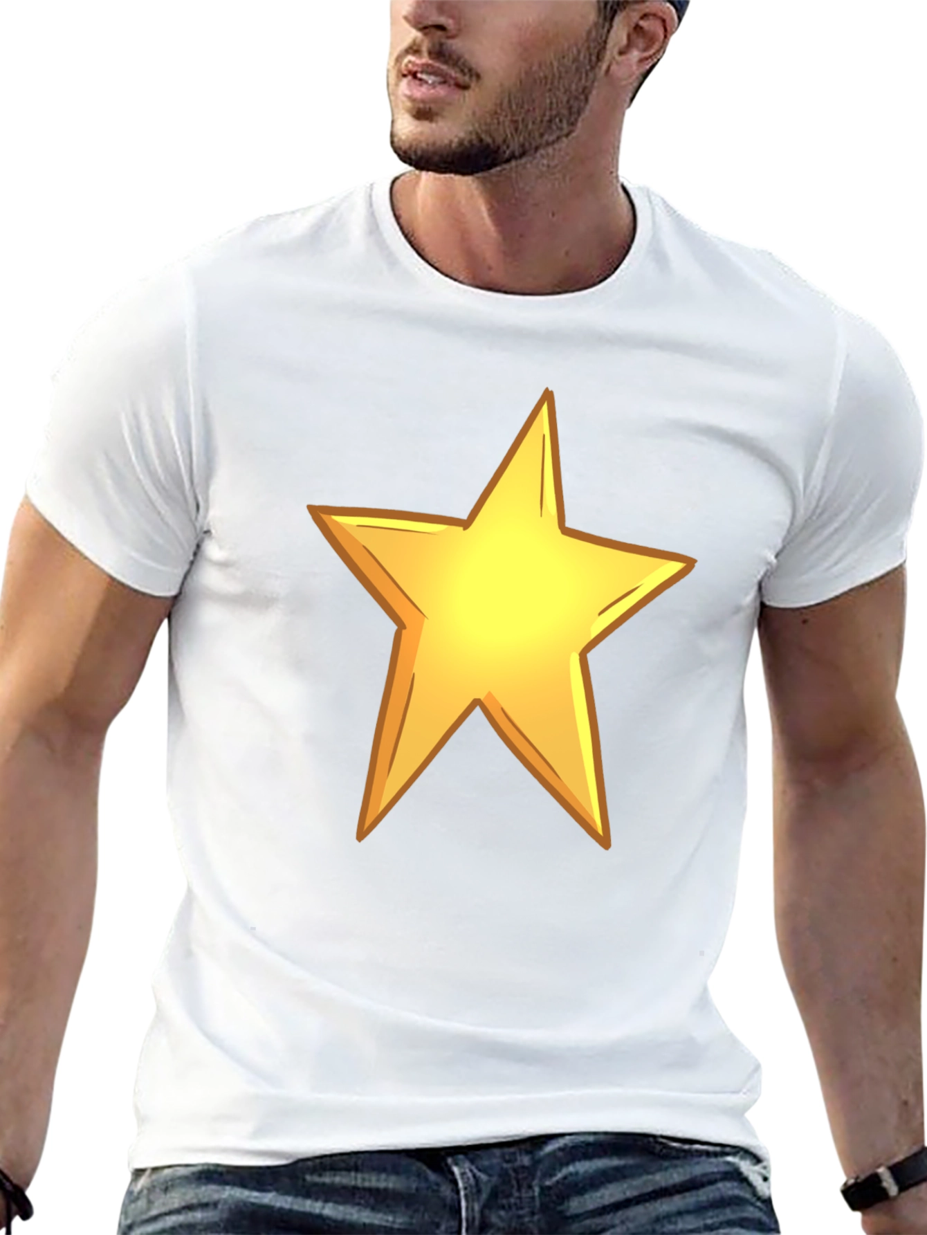 Bold Star Graphic Black Tee