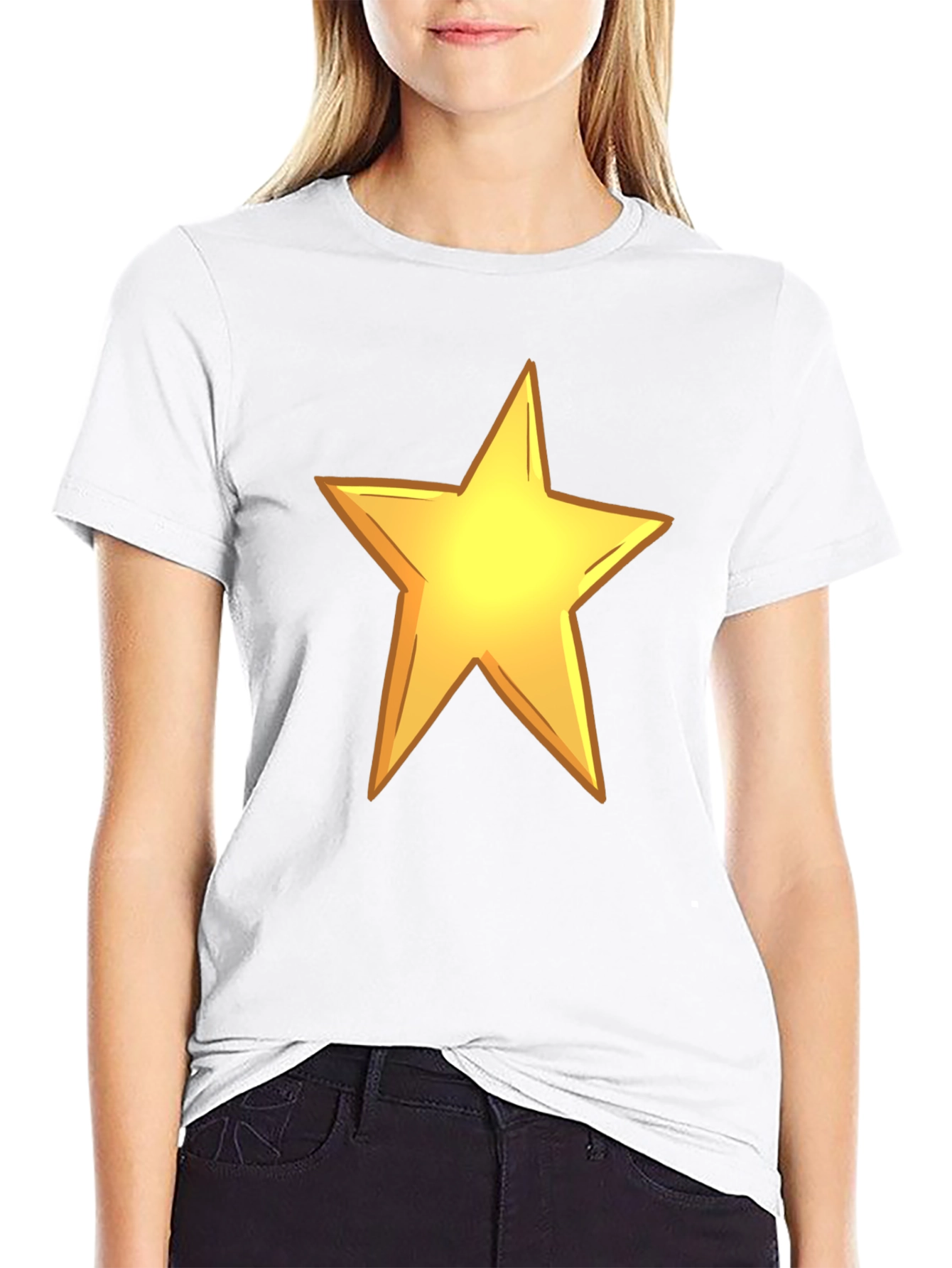 Bold Star Graphic Black Tee