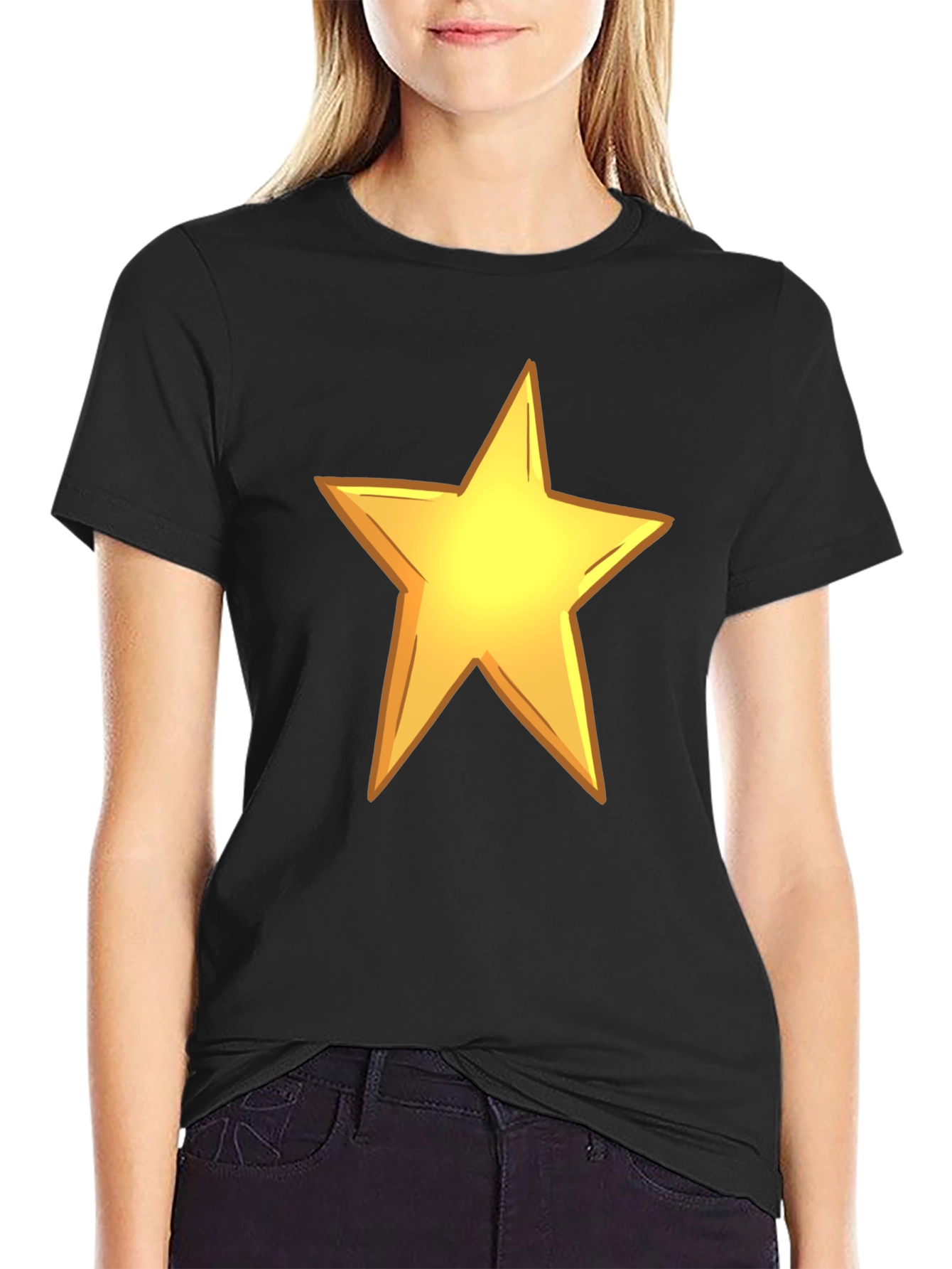 Bold Star Graphic Black Tee