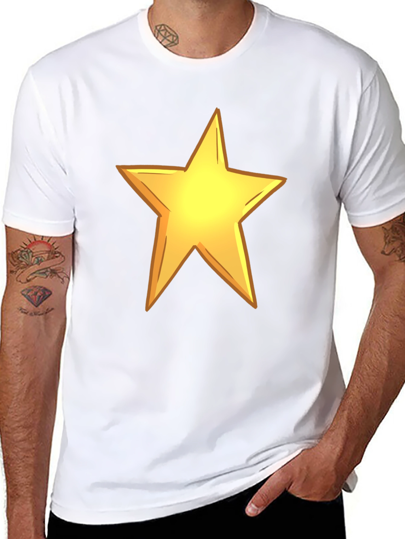 Bold Star Graphic Black Tee