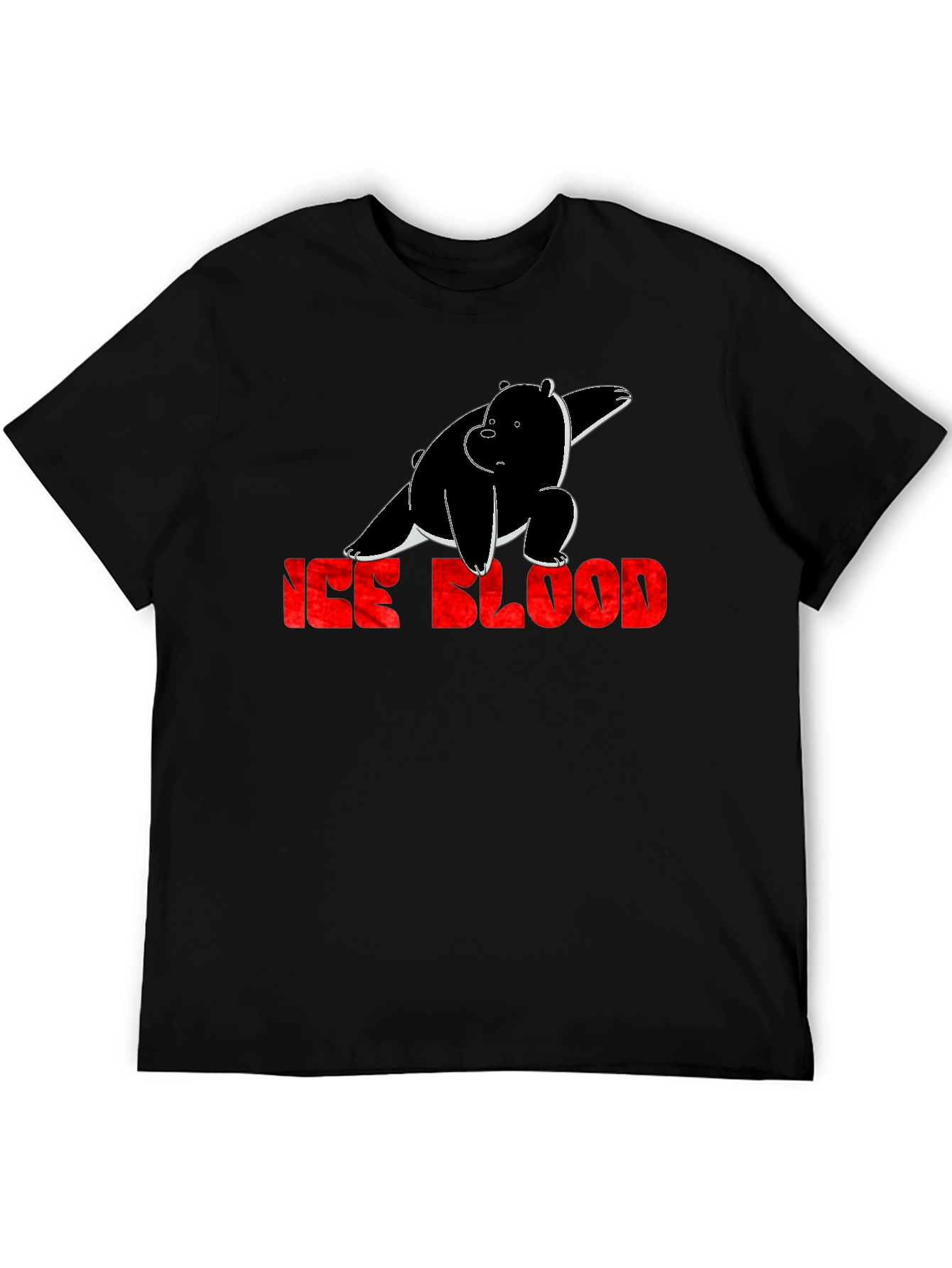 Ice Blood Bear Black Graphic Tee