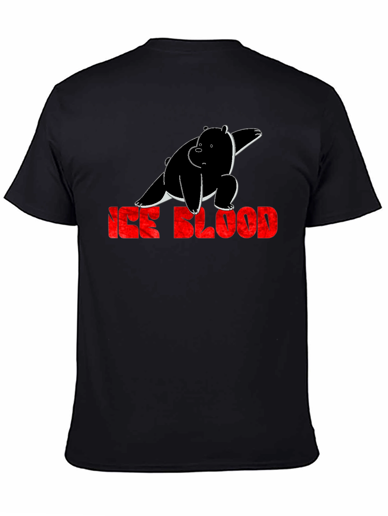Ice Blood Bear Black Graphic Tee