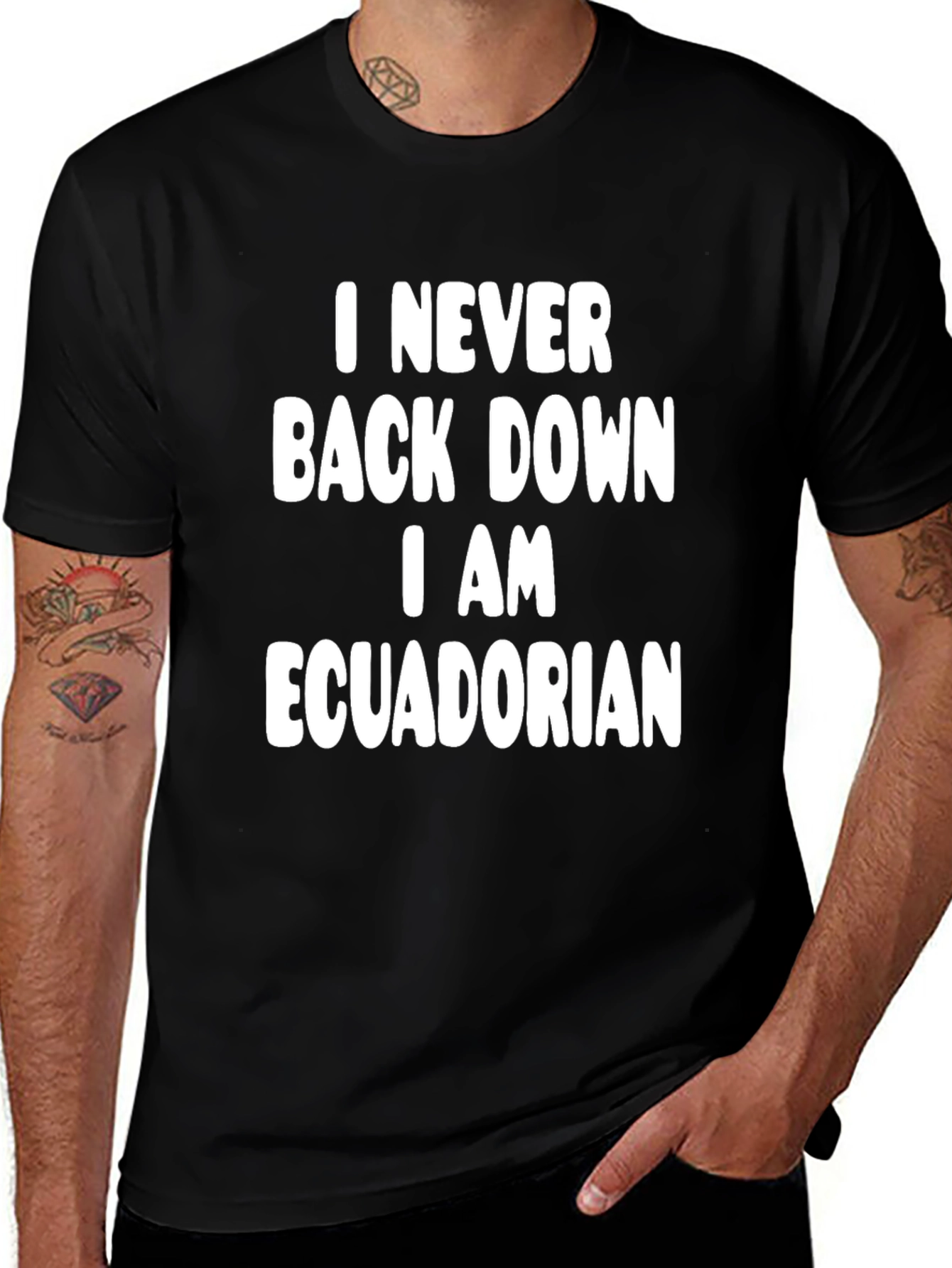 I Never Back Down Ecuadorian Pride T-Shirt