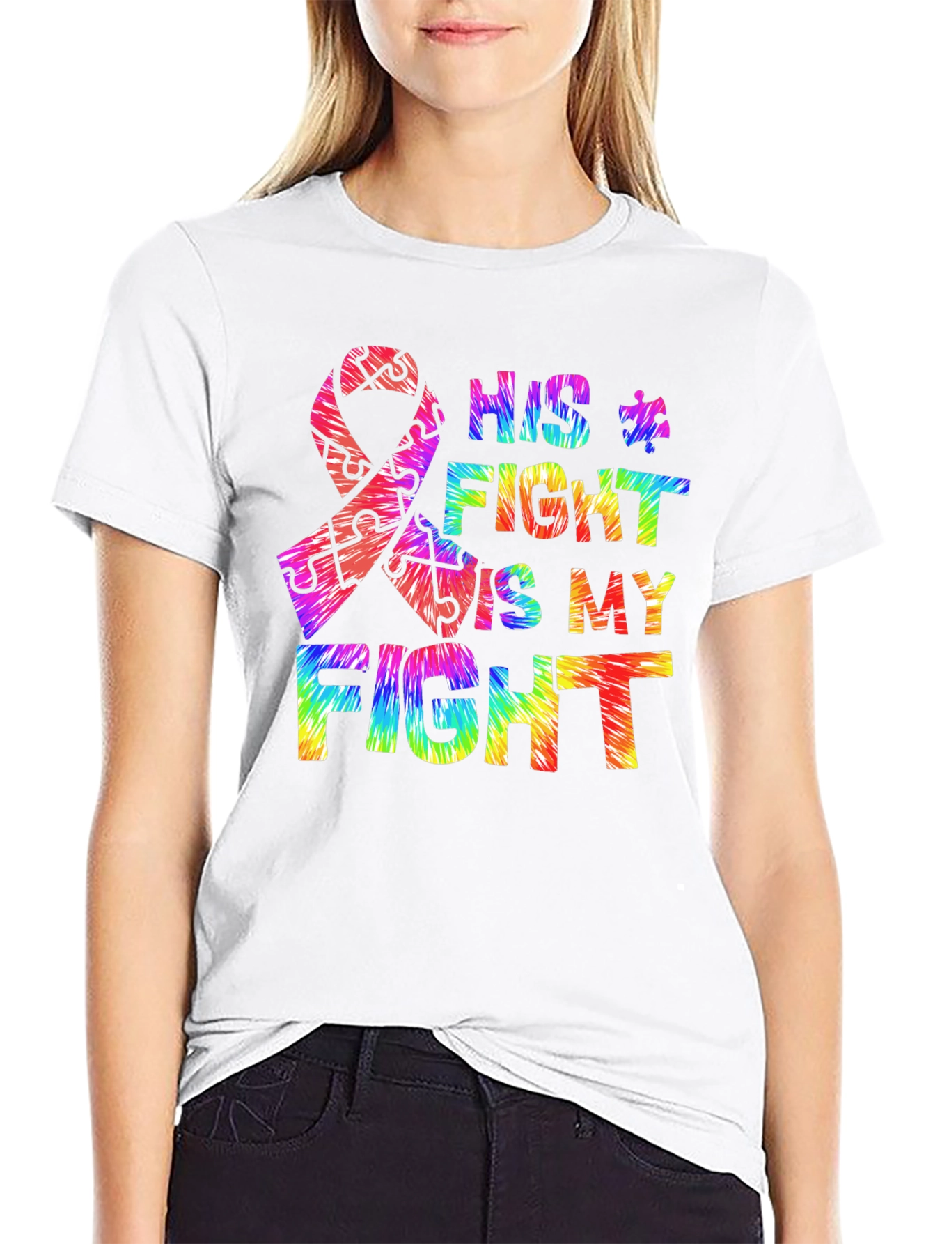 Autism Awareness T-Shirt: His Fight is My Fight