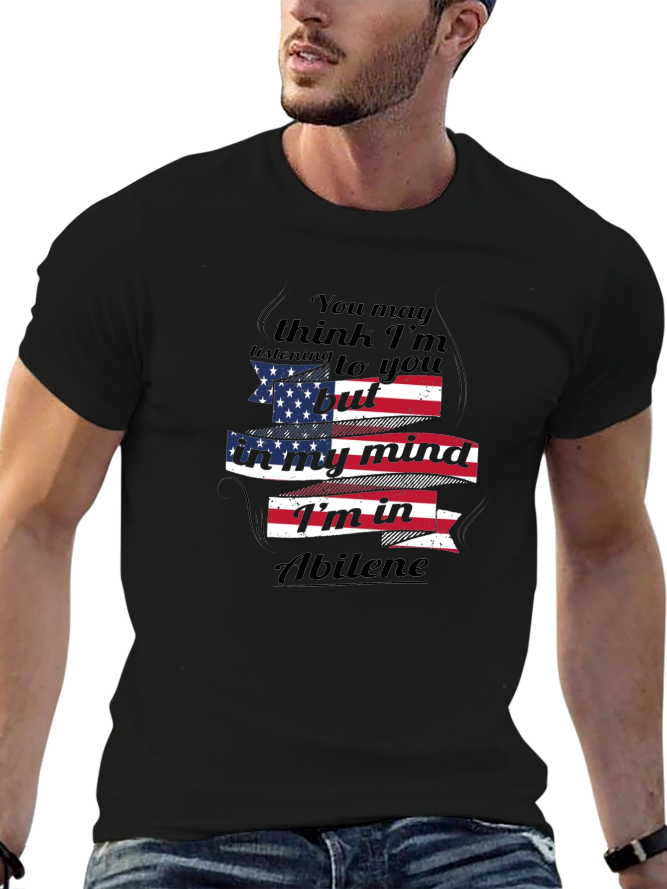 Abilene Mind T-Shirt - Patriotic USA Flag Design