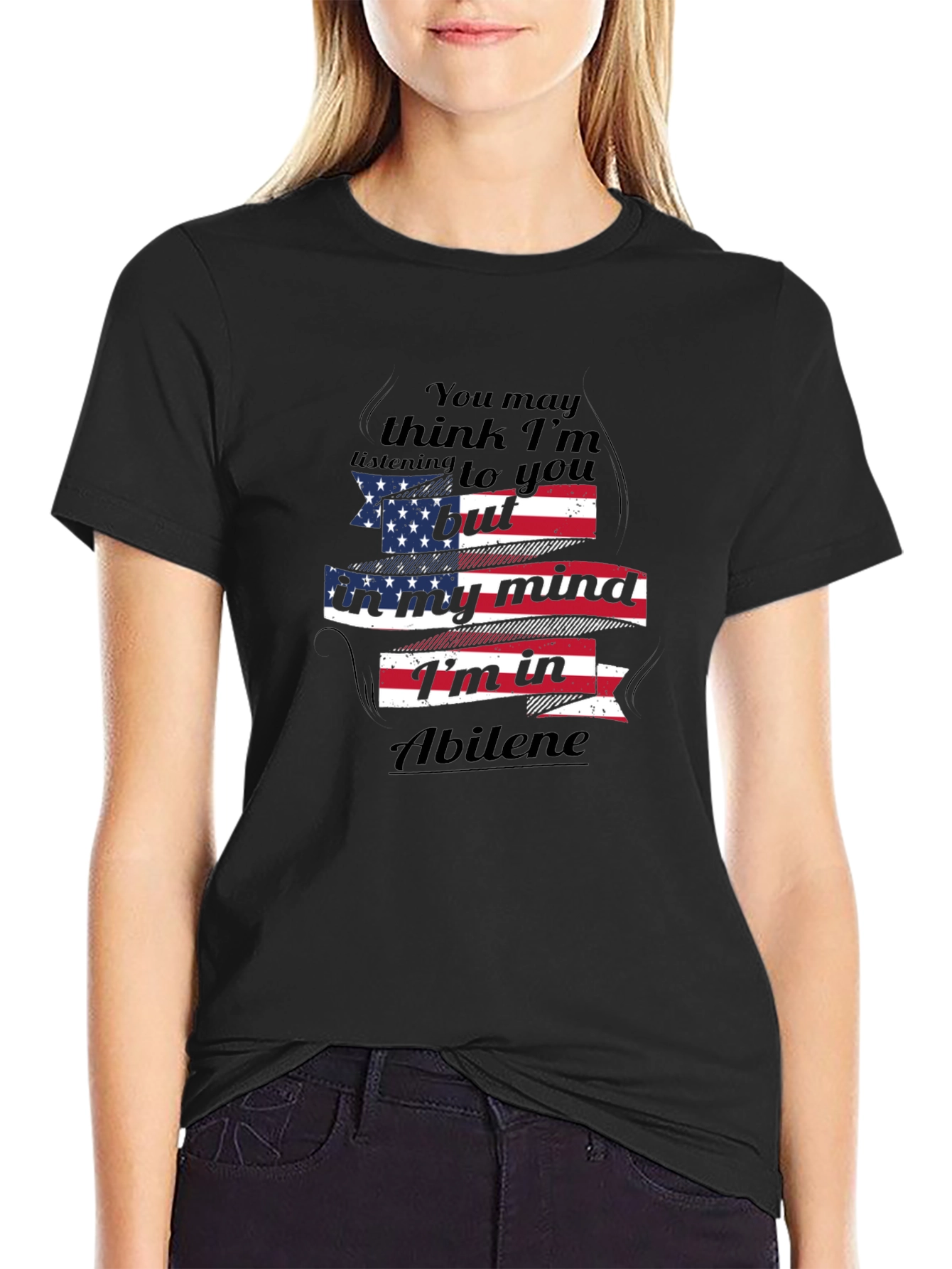 Abilene Mind T-Shirt - Patriotic USA Flag Design