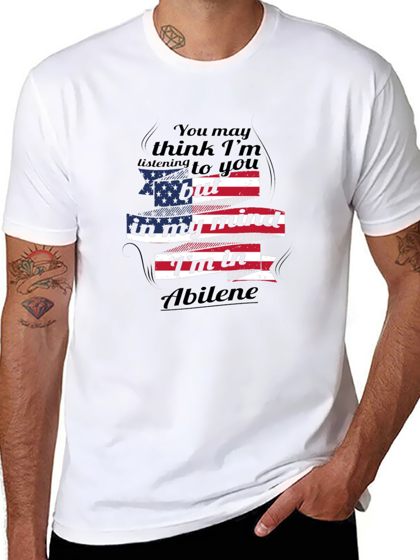 Abilene Mind T-Shirt - Patriotic USA Flag Design