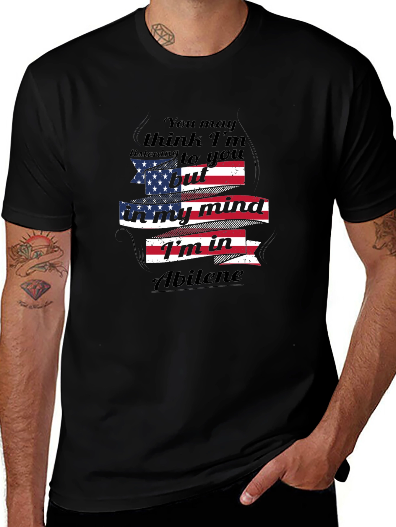 Abilene Mind T-Shirt - Patriotic USA Flag Design