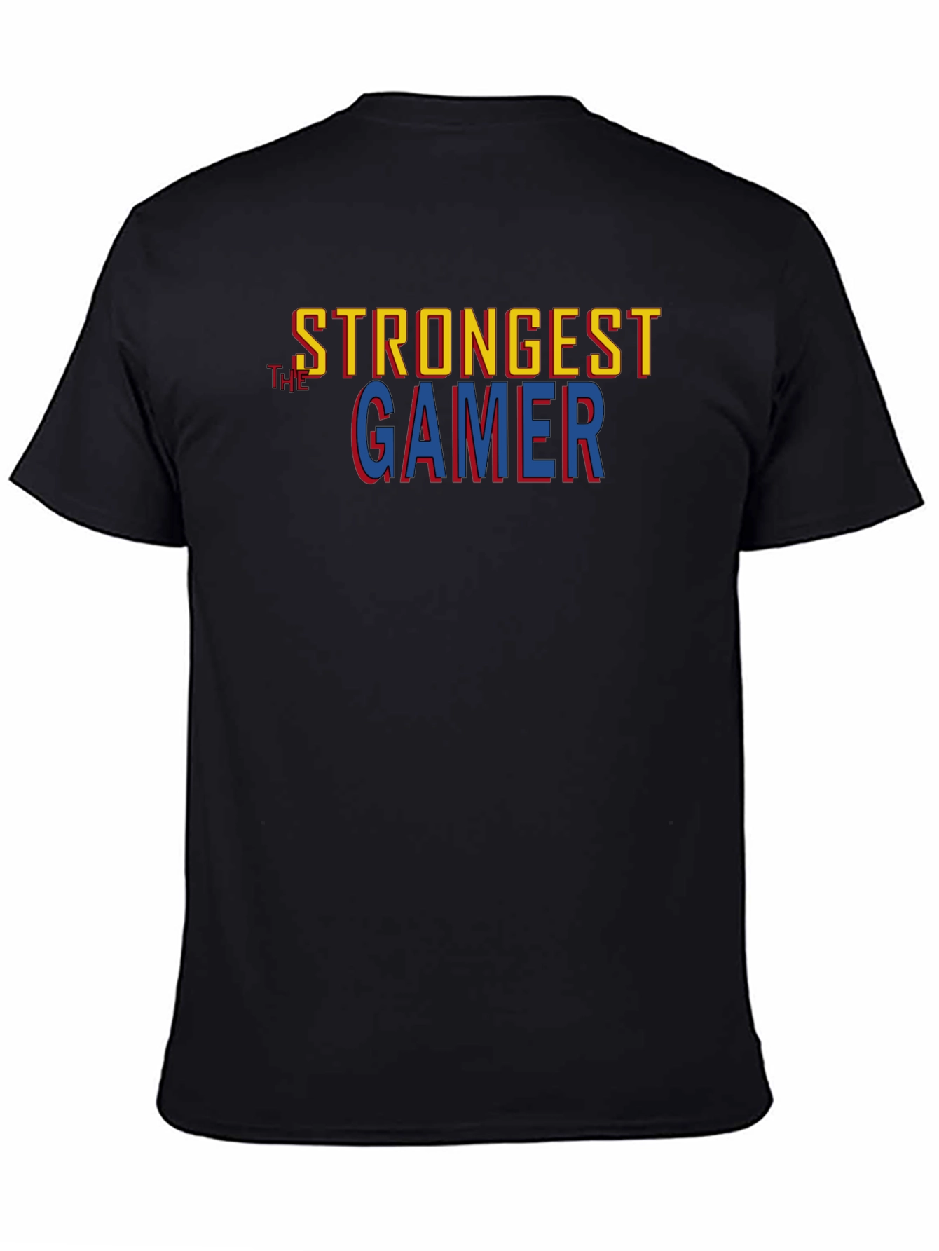 Strongest Gamer Black Graphic Tee
