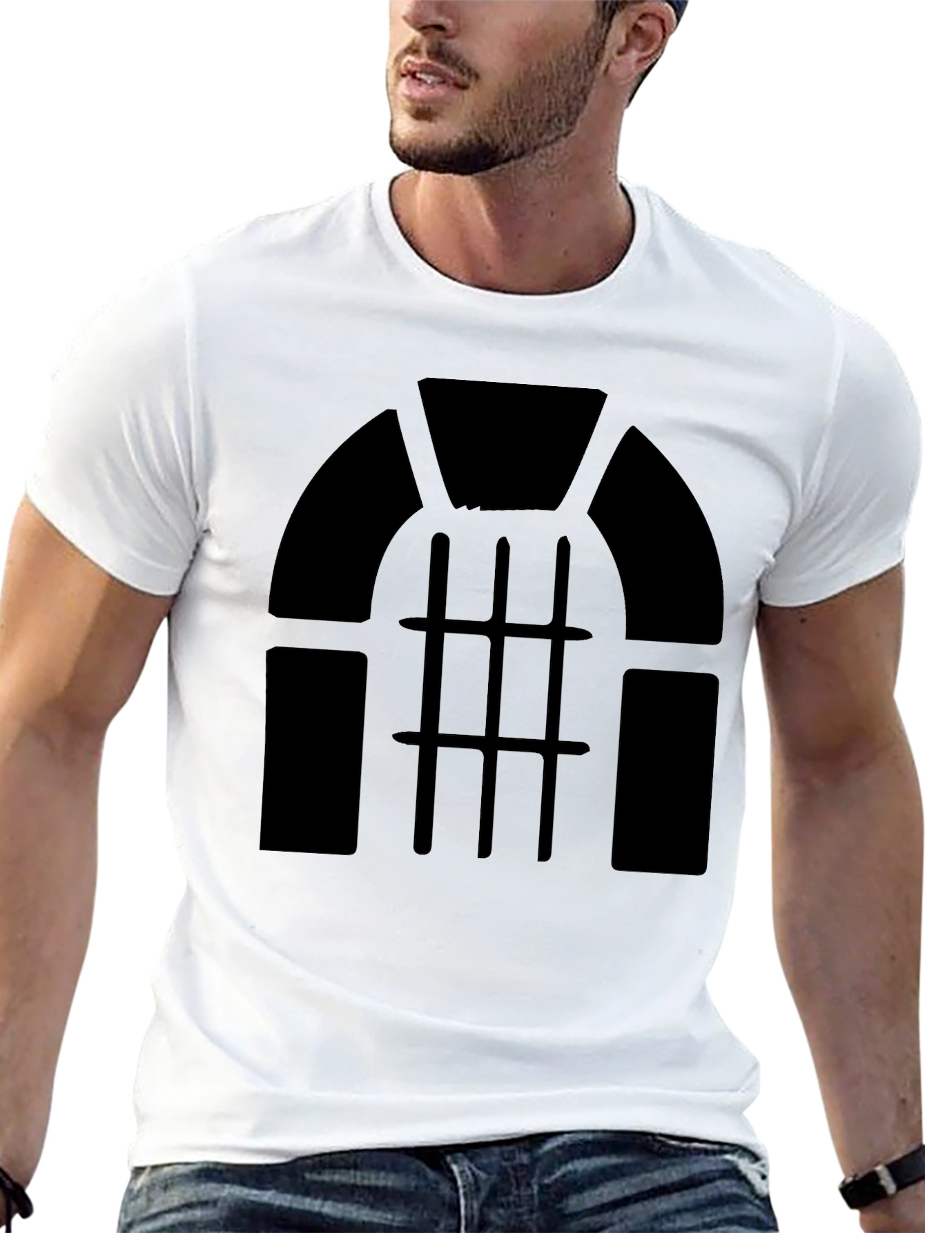 Jukebox Graphic Print Black T-Shirt for Men