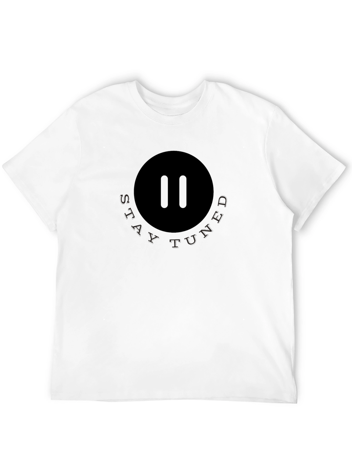 Stay Tuned Graphic Tee - Black Cotton