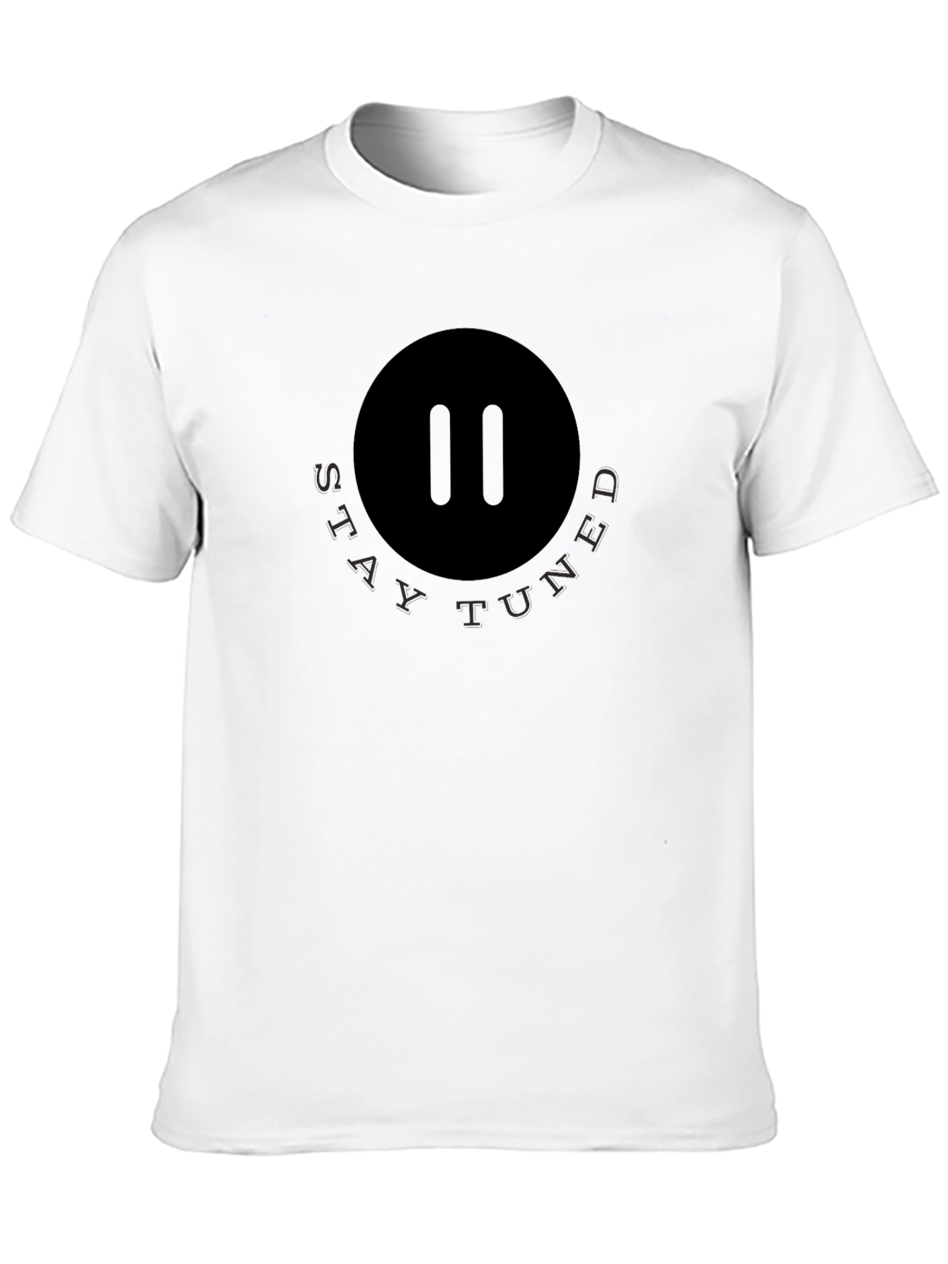 Stay Tuned Graphic Tee - Black Cotton