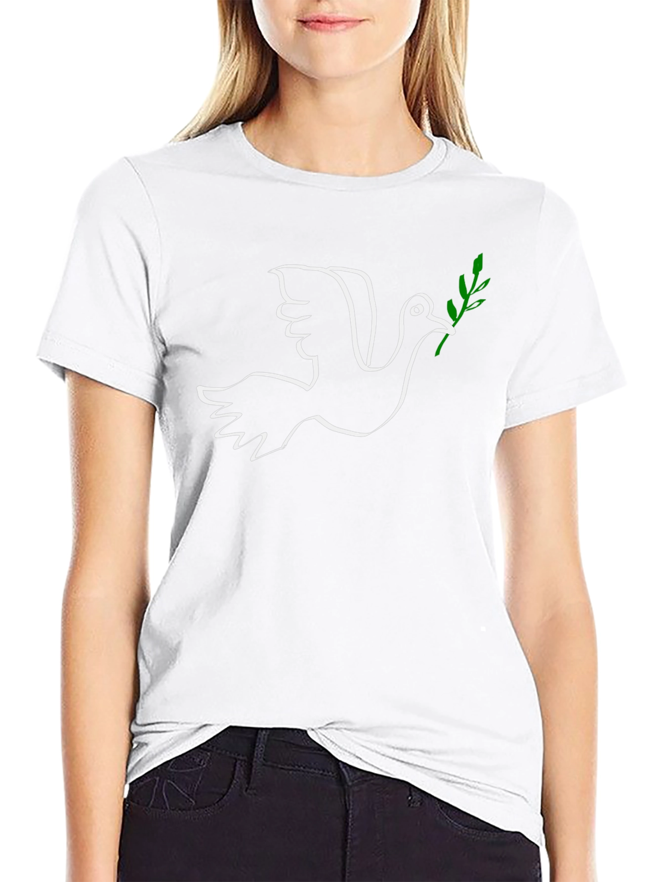 Peace Dove Graphic T-Shirt - Black