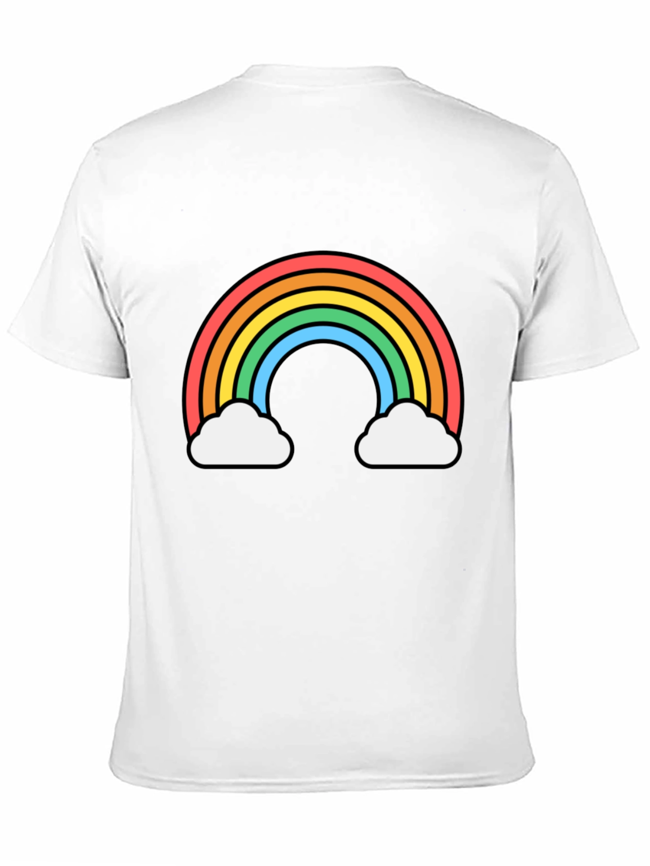 Rainbow Cloud Graphic Tee - Black Unisex T-Shirt