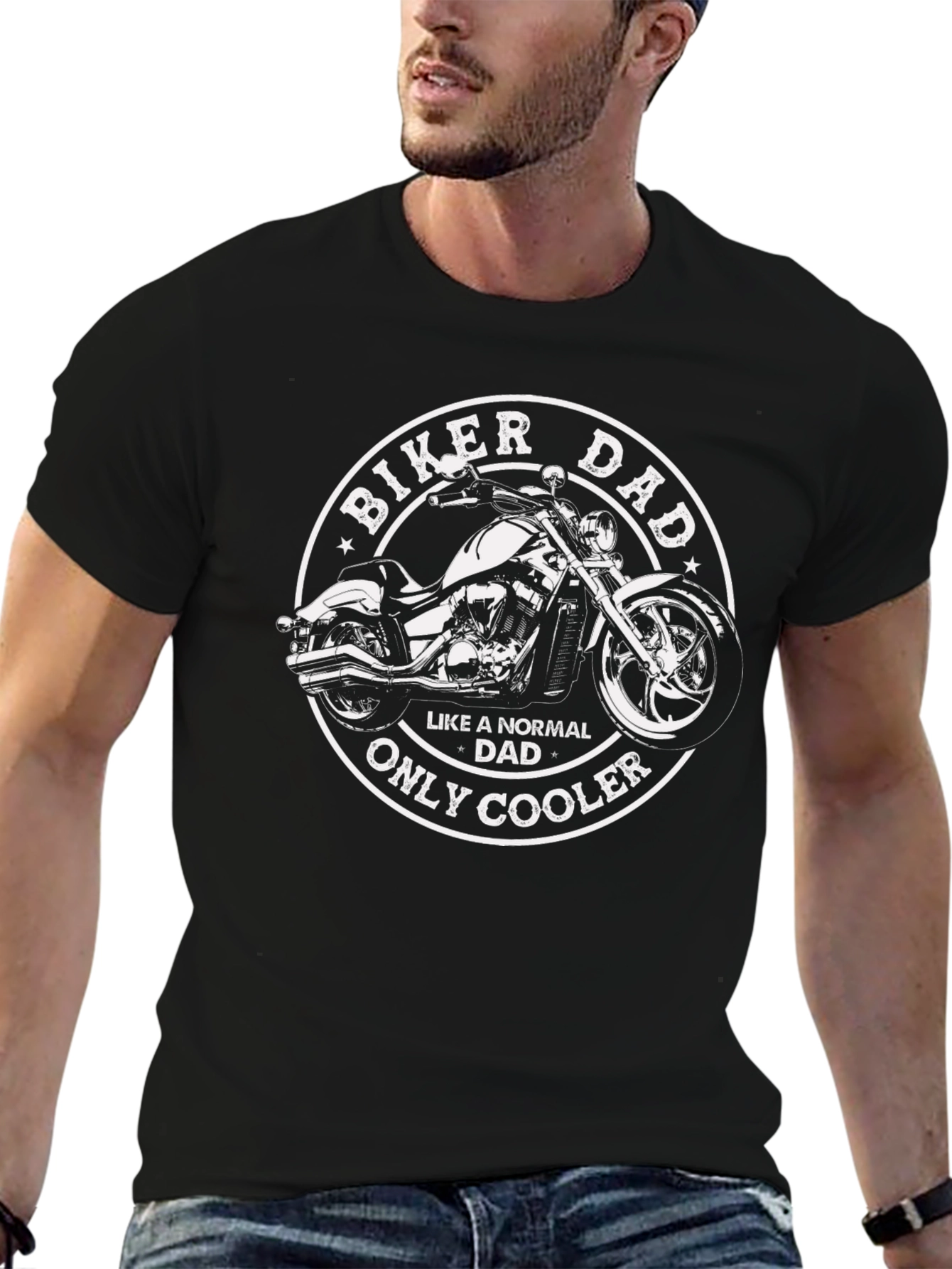 Biker Dad T-Shirt - Motorcycle Graphic Tee