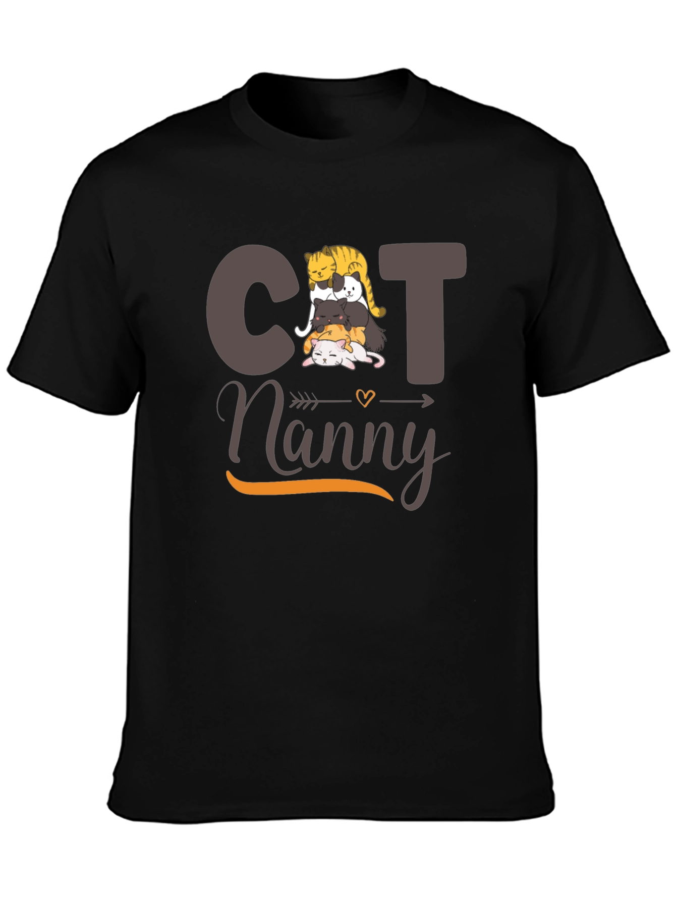 Cat Nanny T-Shirt - Cute Cat Stack Design