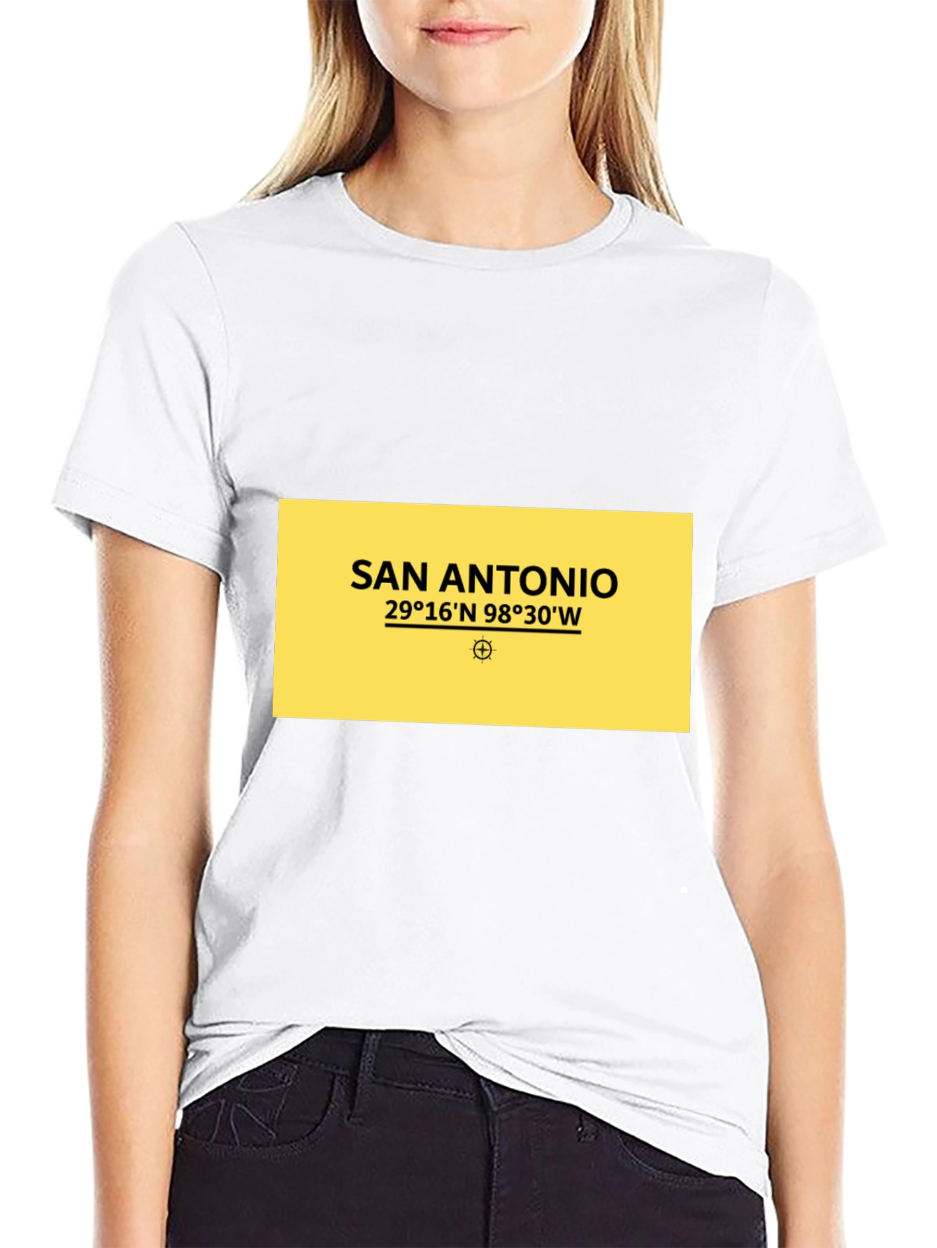 San Antonio Coordinates Graphic T-Shirt