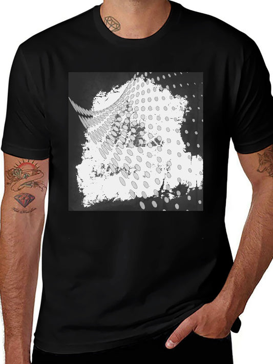 Abstract Dot Matrix Black T-Shirt