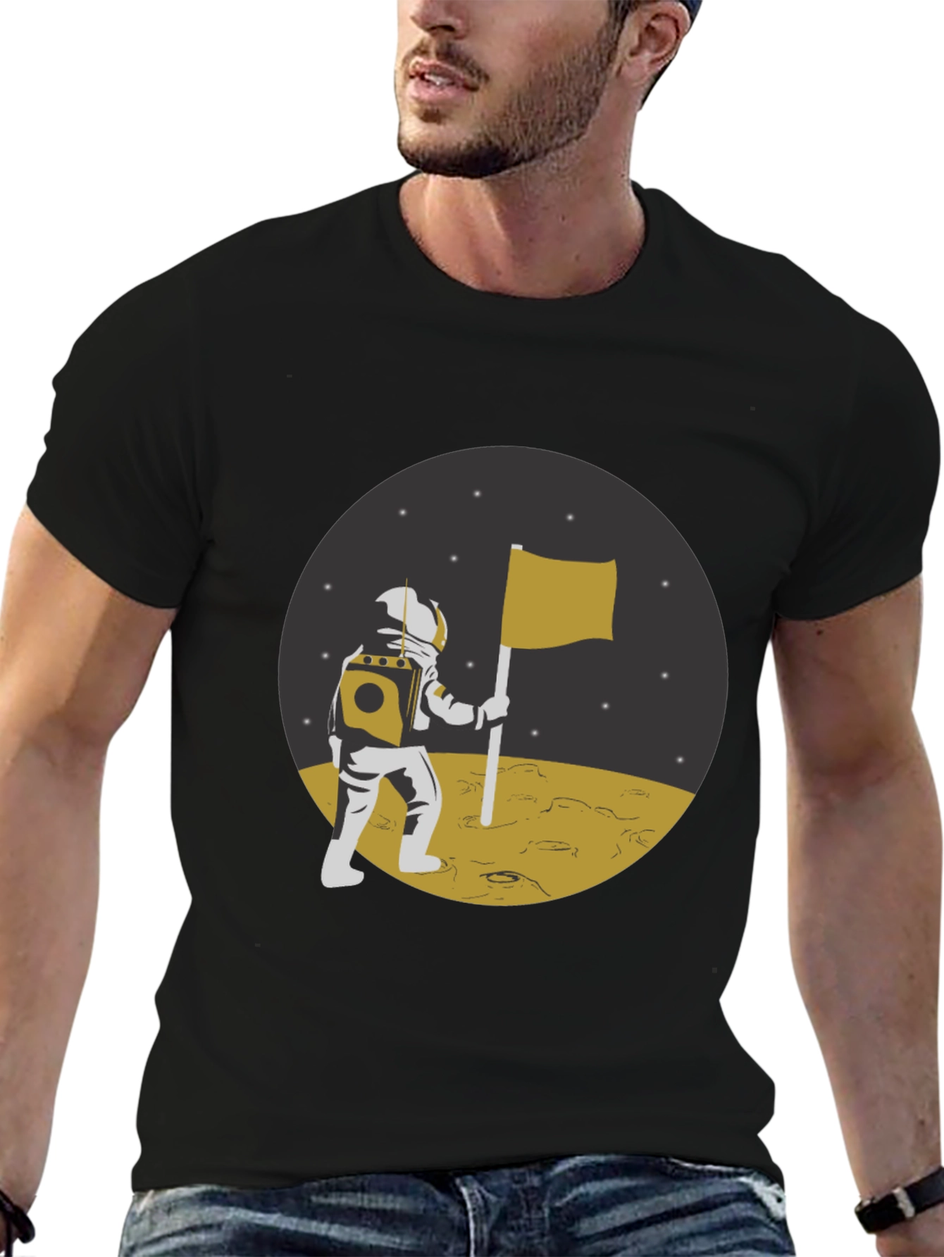 Astronaut Moon Landing Graphic T-Shirt