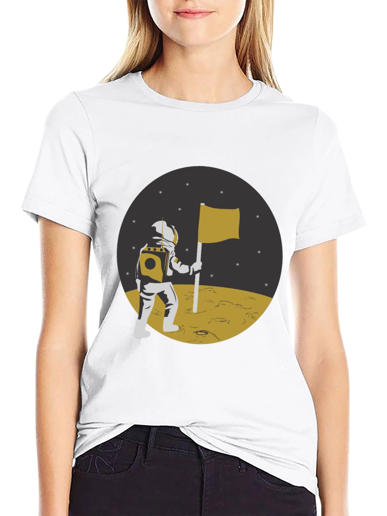 Astronaut Moon Landing Graphic T-Shirt