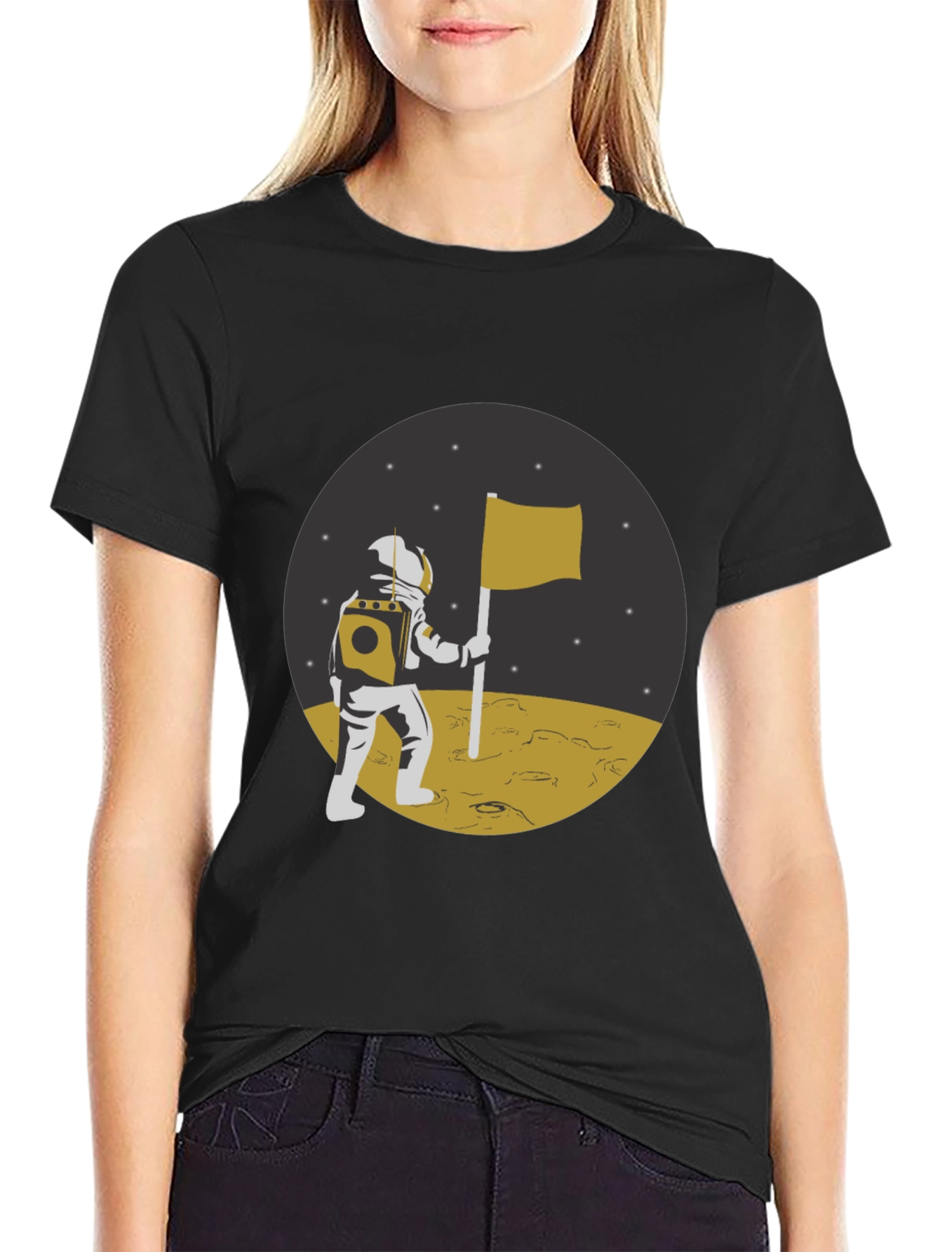 Astronaut Moon Landing Graphic T-Shirt