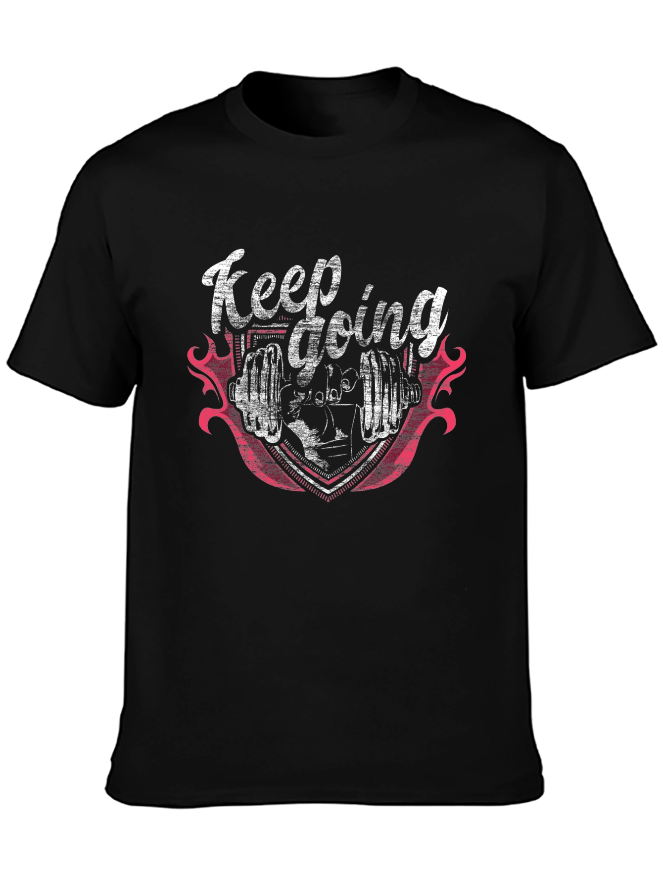 Keep Going Gym Black T-Shirt